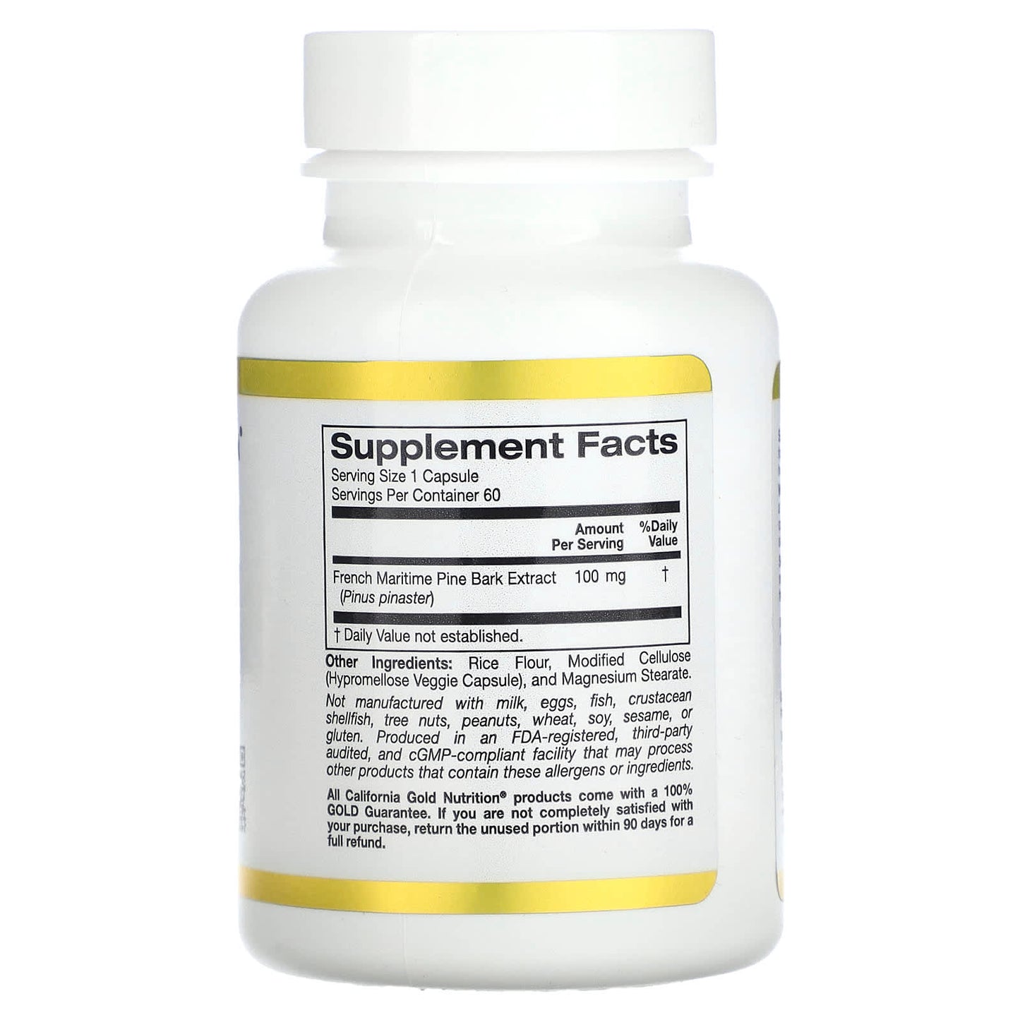 California Gold Nutrition, French Maritime Pine Bark Extract, Oligopin, 100 mg, 60 Veggie Capsules