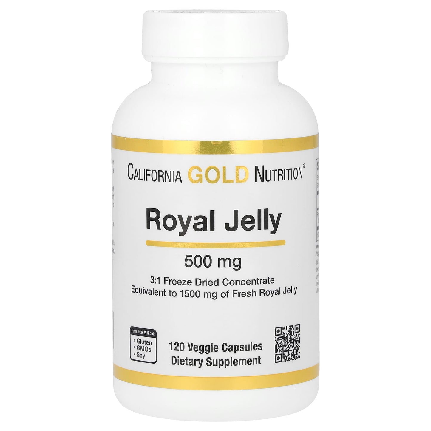 California Gold Nutrition-Royal Jelly-500 mg-120 Veggie Capsules