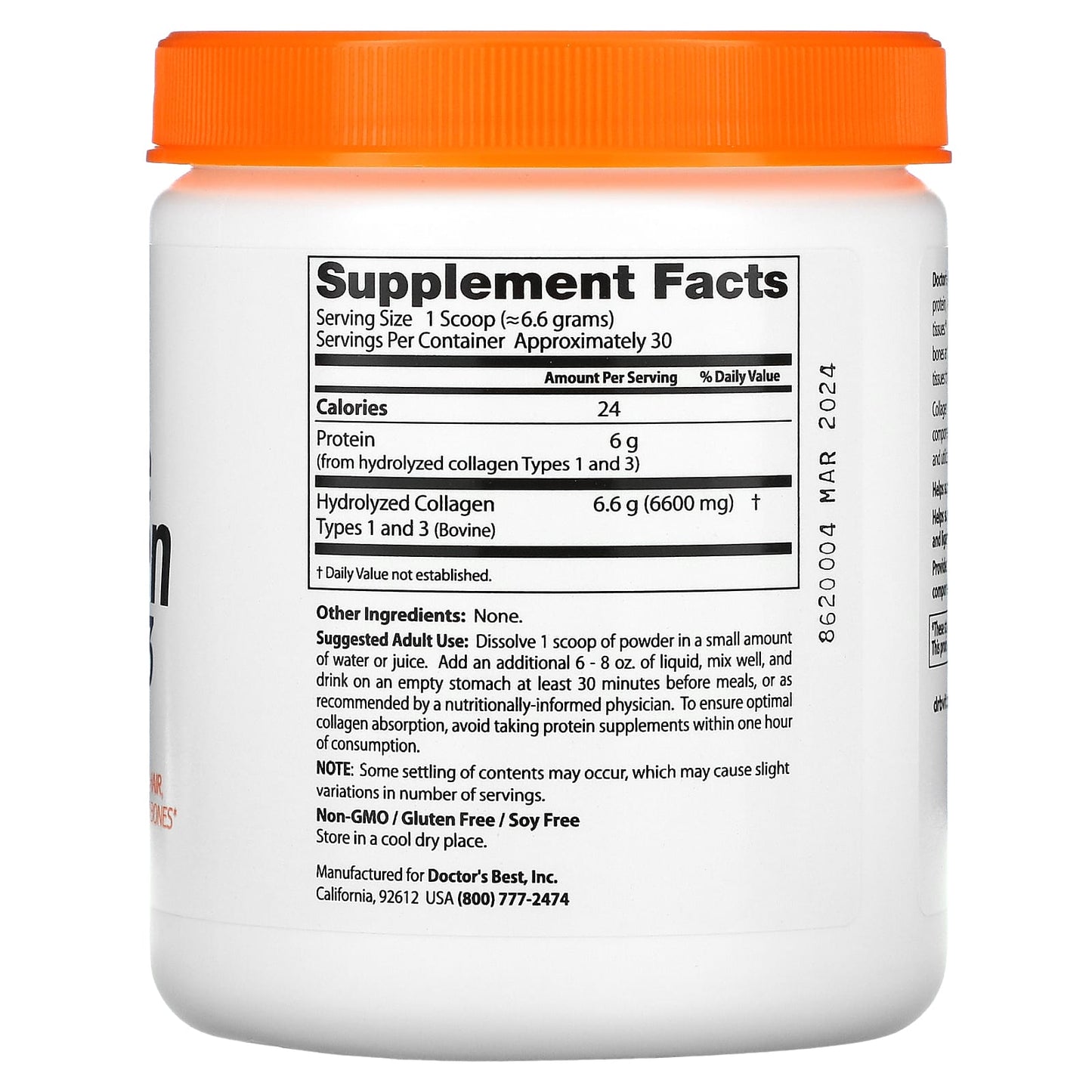 Doctor's Best, Pure Collagen Types 1 and 3 Powder, 7.1 oz (200 g)