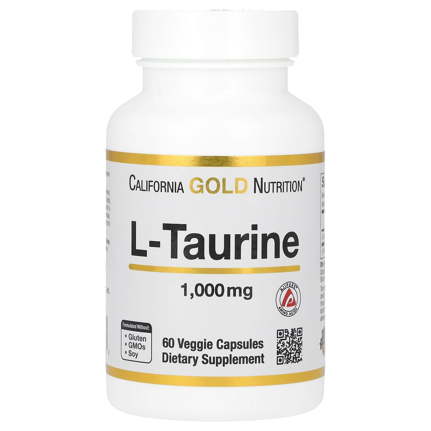 California Gold Nutrition-L-Taurine-1,000 mg-60 Veggie Capsules