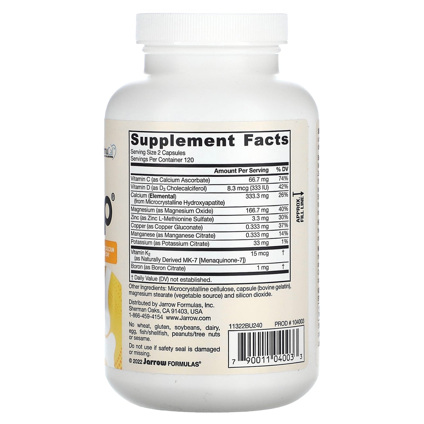 Jarrow Formulas, BoneUp, 1,000 mg, 240 Capsules