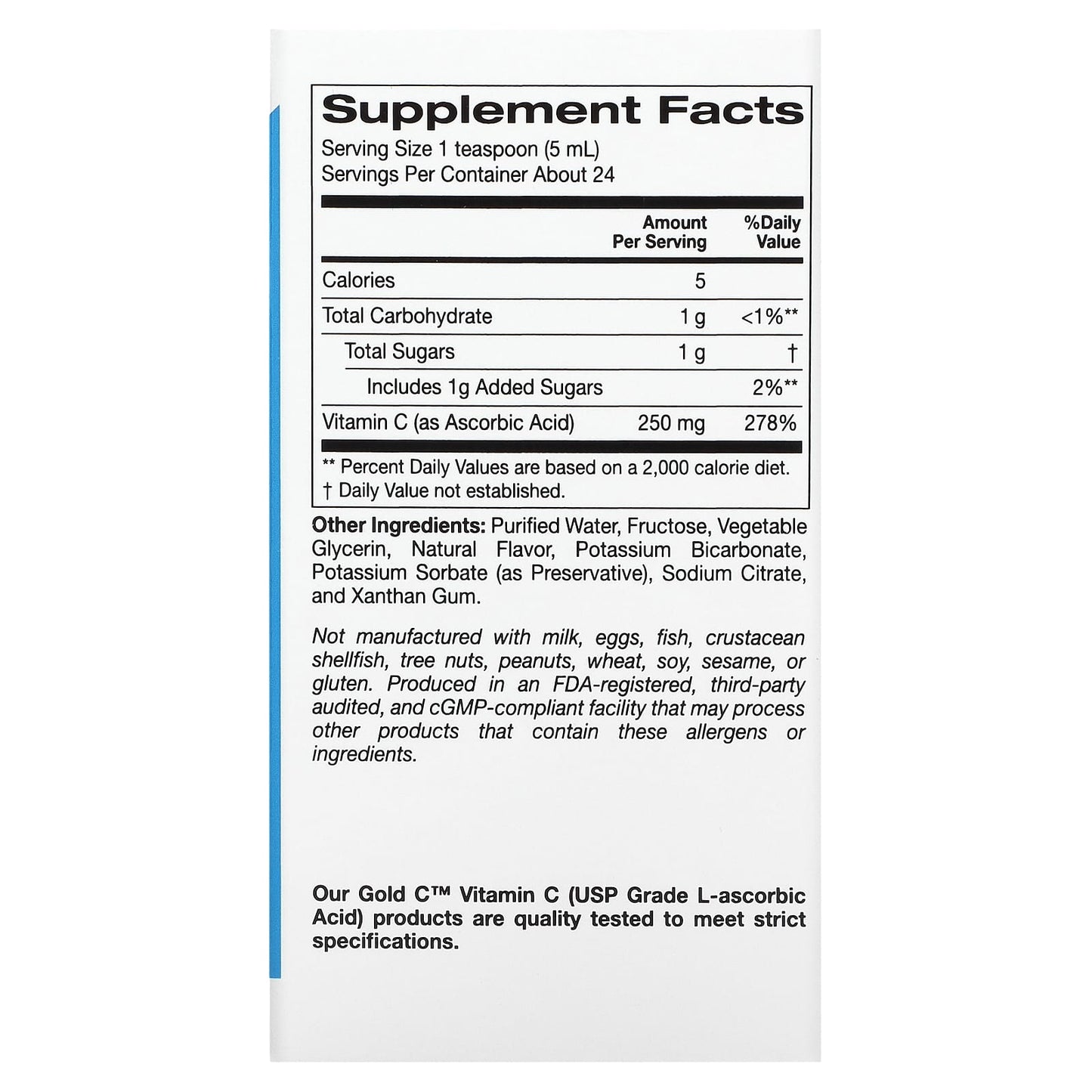 California Gold Nutrition, KIDS Gold C, Liquid Vitamin C, Tart Orange Flavor, 4 fl oz (118 ml)