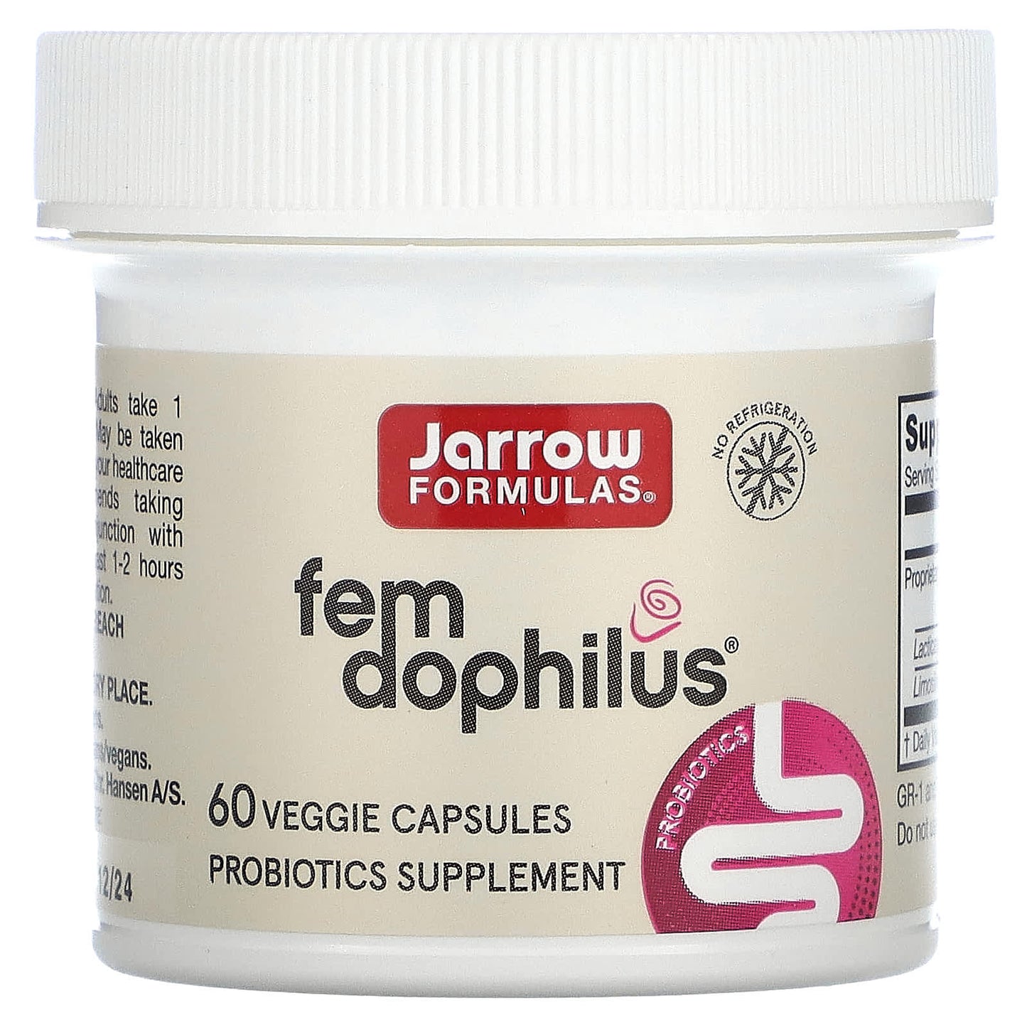 Jarrow Formulas, Vegan Fem Dophilus, 1 Billion CFU, 60 Veggie Capsules