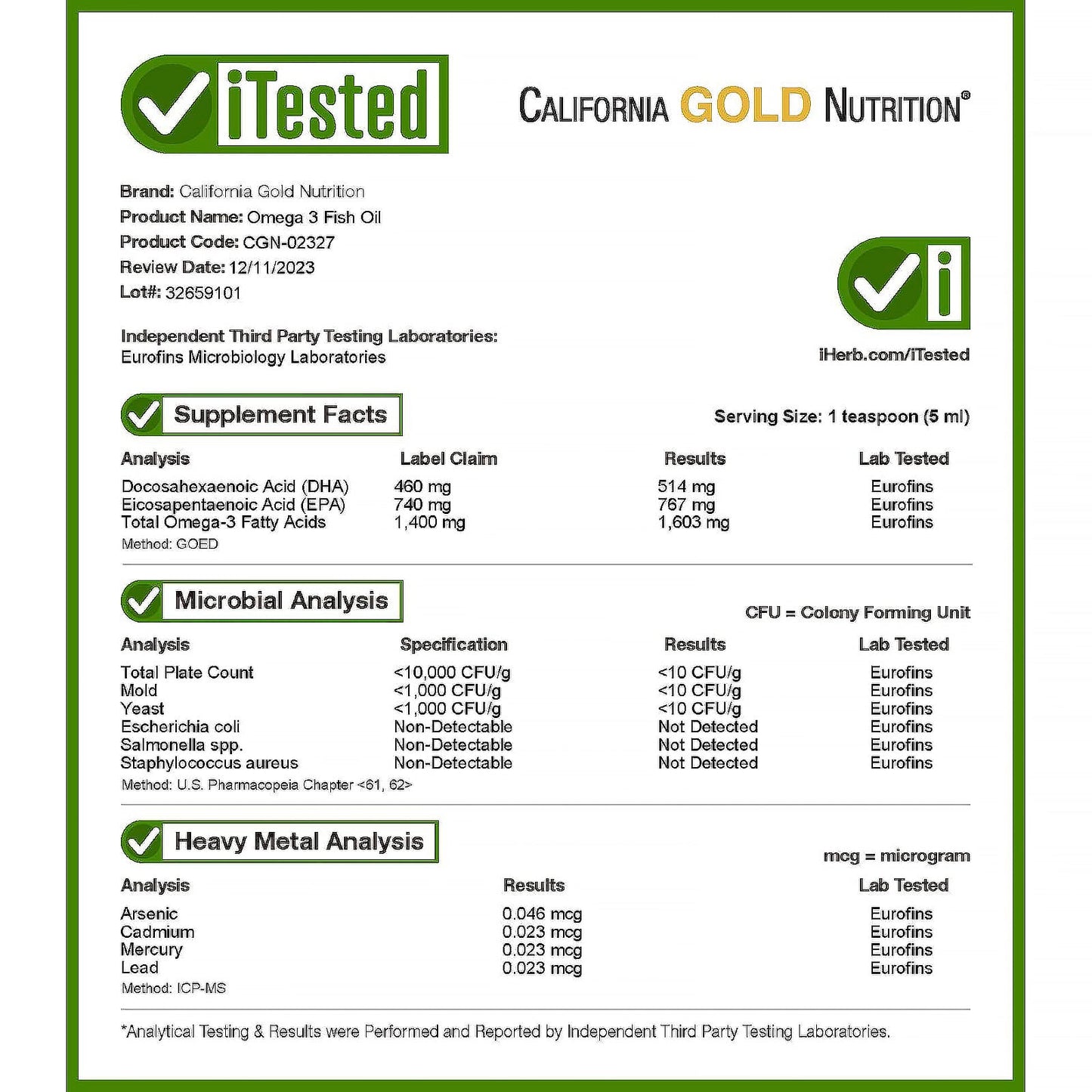California Gold Nutrition, Norwegian Omega-3 Fish Oil, Natural Lemon Flavor, 16.9 fl oz (500 ml)
