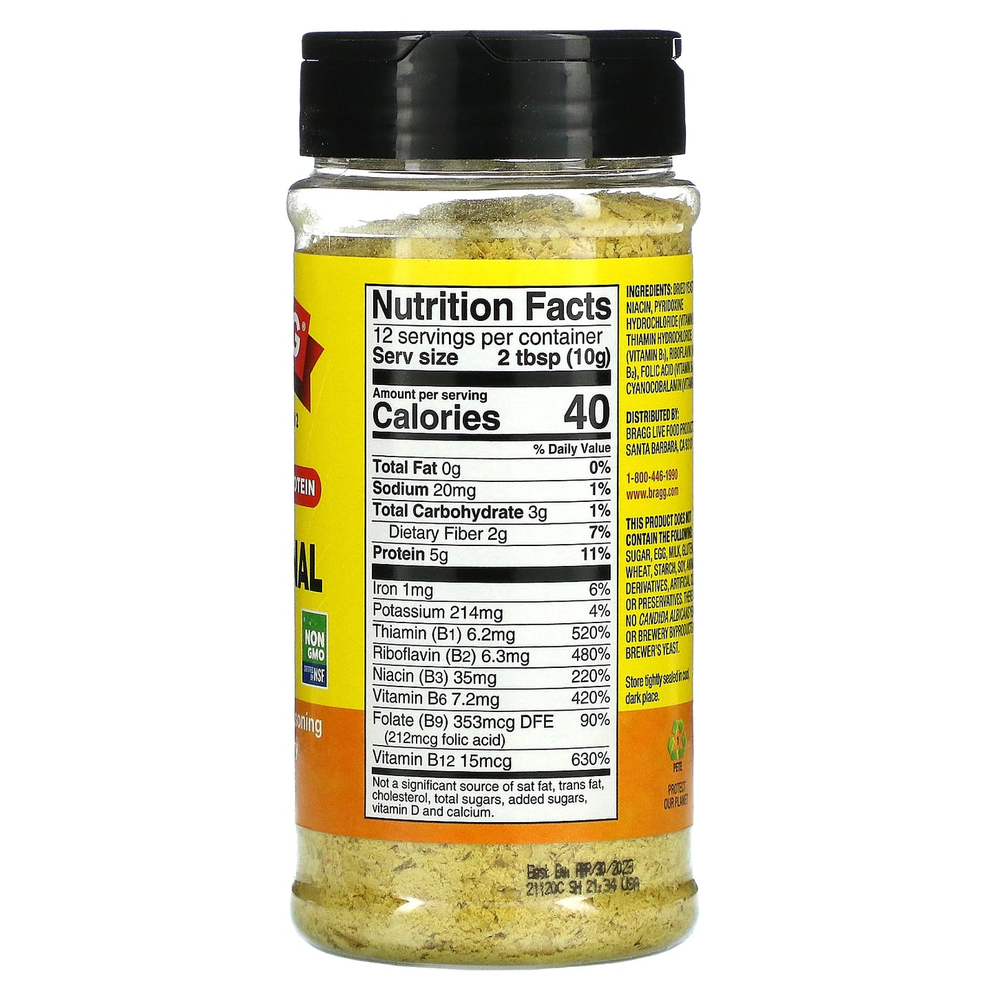 Bragg, Nutritional Yeast, 4.5 oz (127 g)