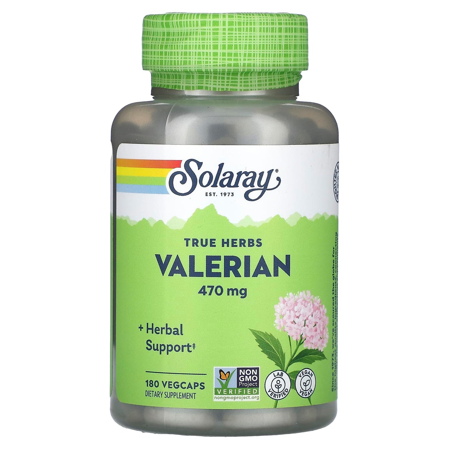 Solaray-True Herbs-Valerian-470 mg-180 VegCaps