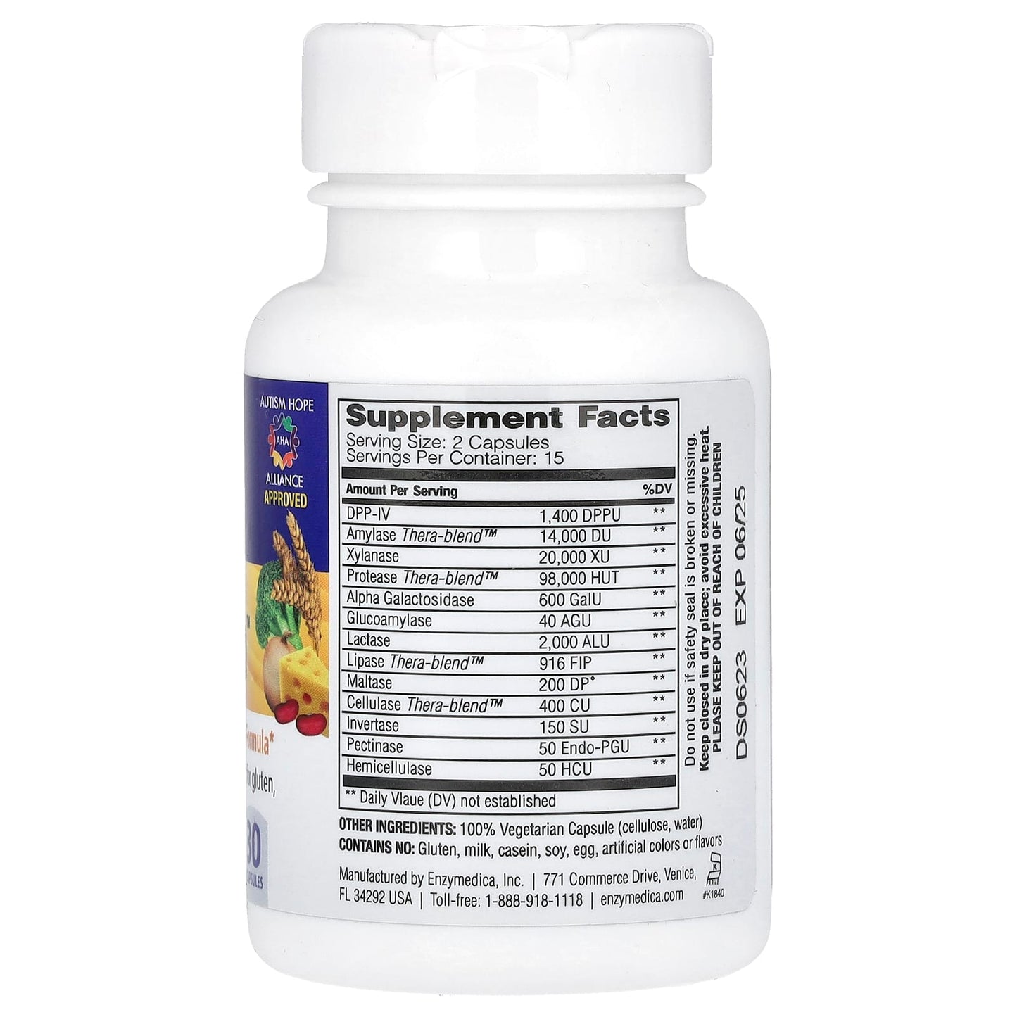 Enzymedica, Digest Spectrum, Multiple Food Intolerance Formula, 30 Capsules