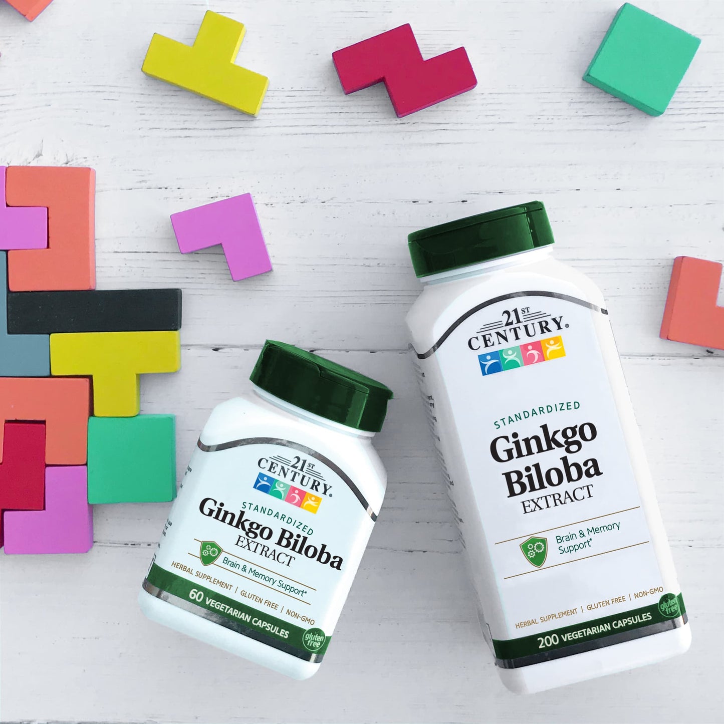 21st Century, Ginkgo Biloba Extract, Standardized, 60 Vegetarian Capsules