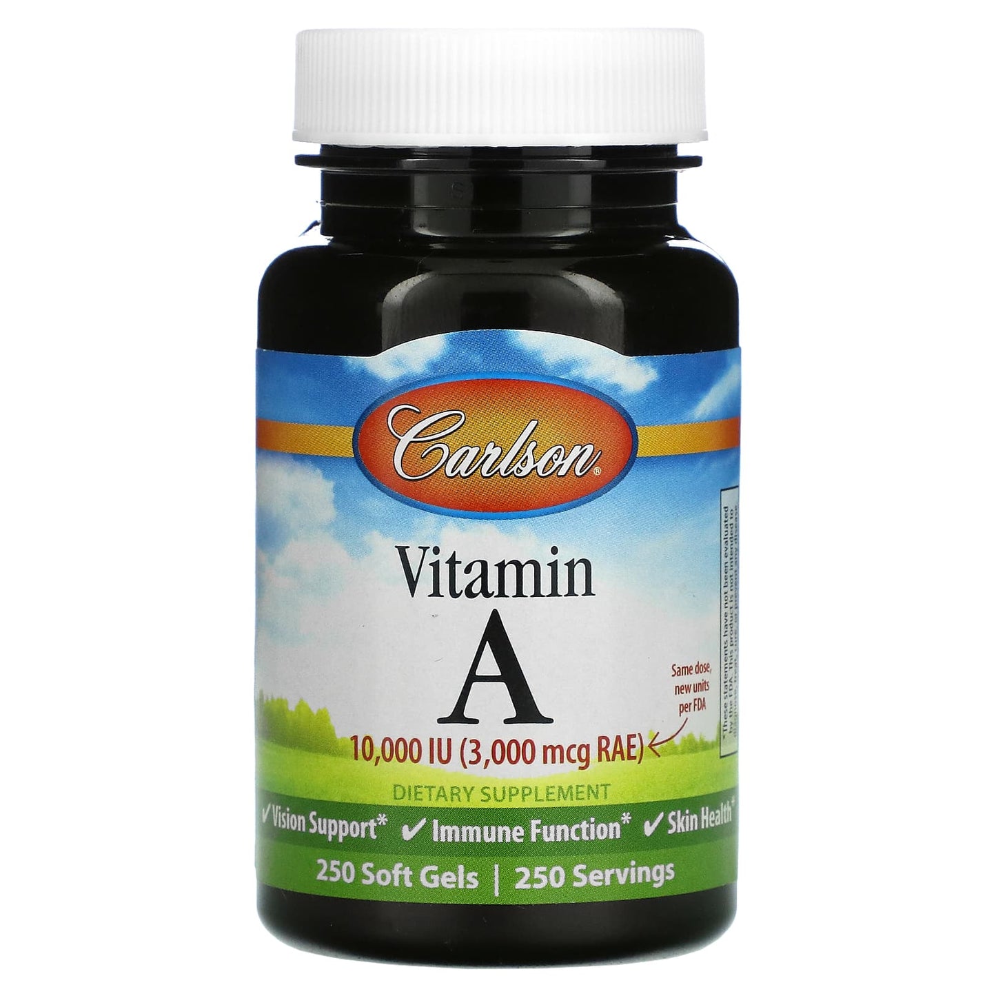 Carlson-Vitamin A-3,000 mcg RAE-(10,000 IU)-250 Soft Gels