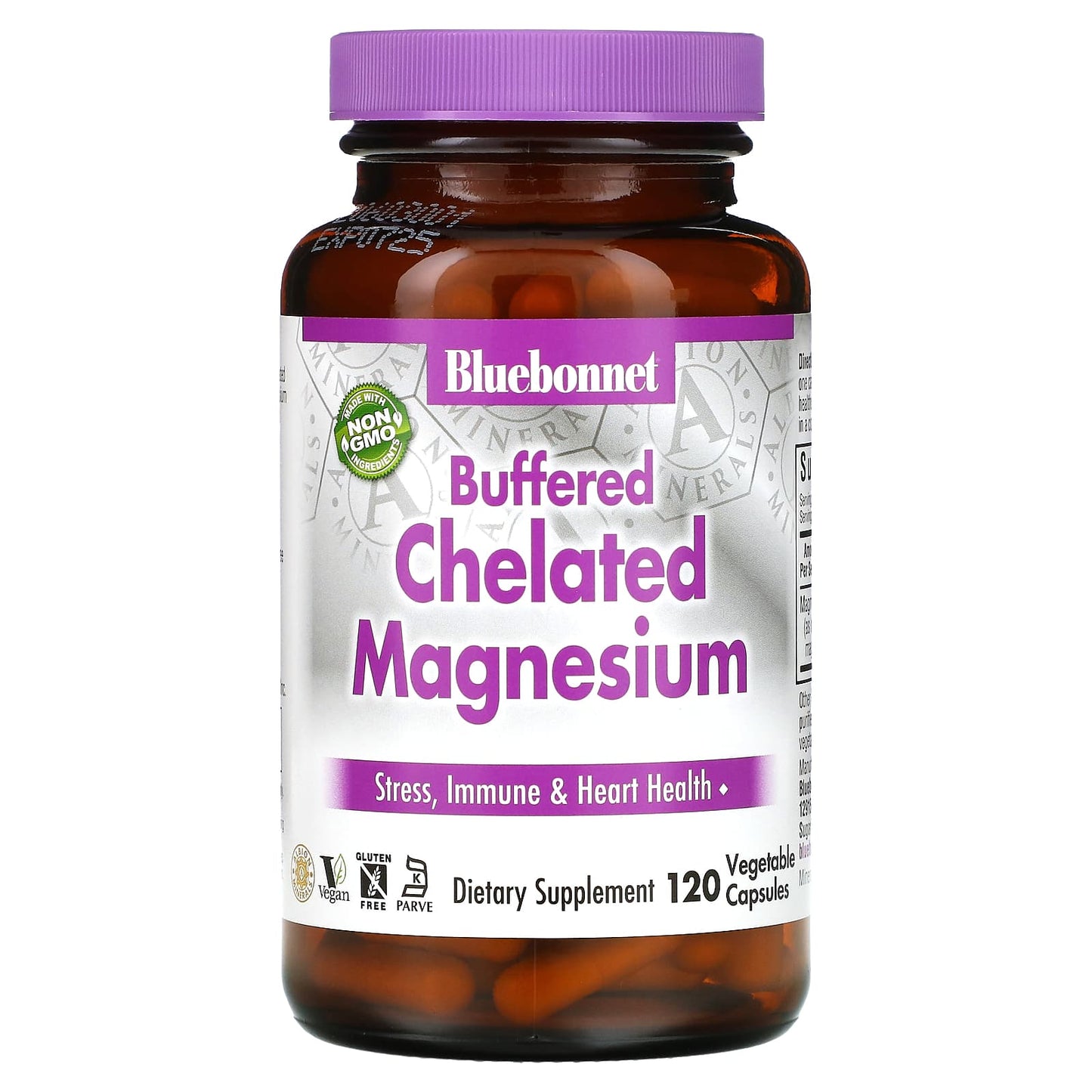 Bluebonnet Nutrition-Buffered Chelated Magnesium-120 Vegetable Capsules
