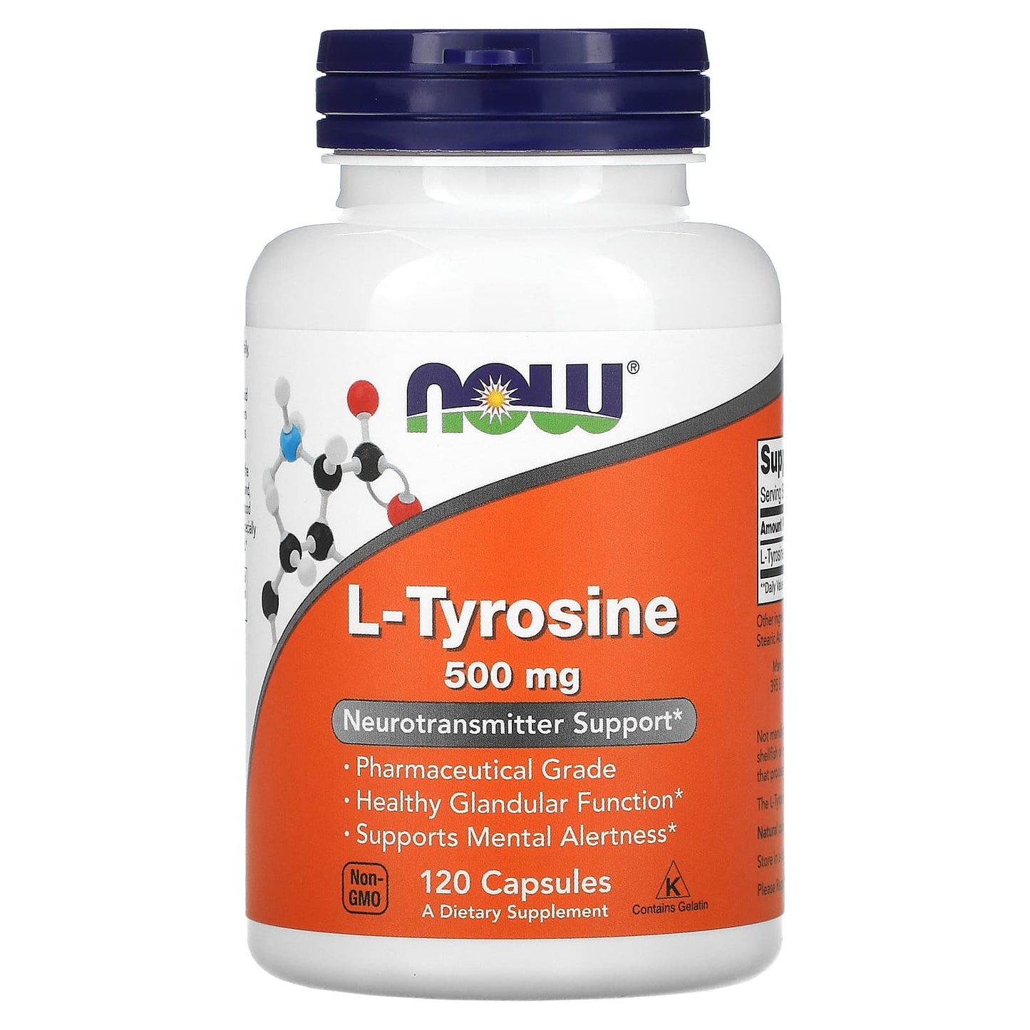 NOW Foods-L-Tyrosine-500 mg-120 Capsules