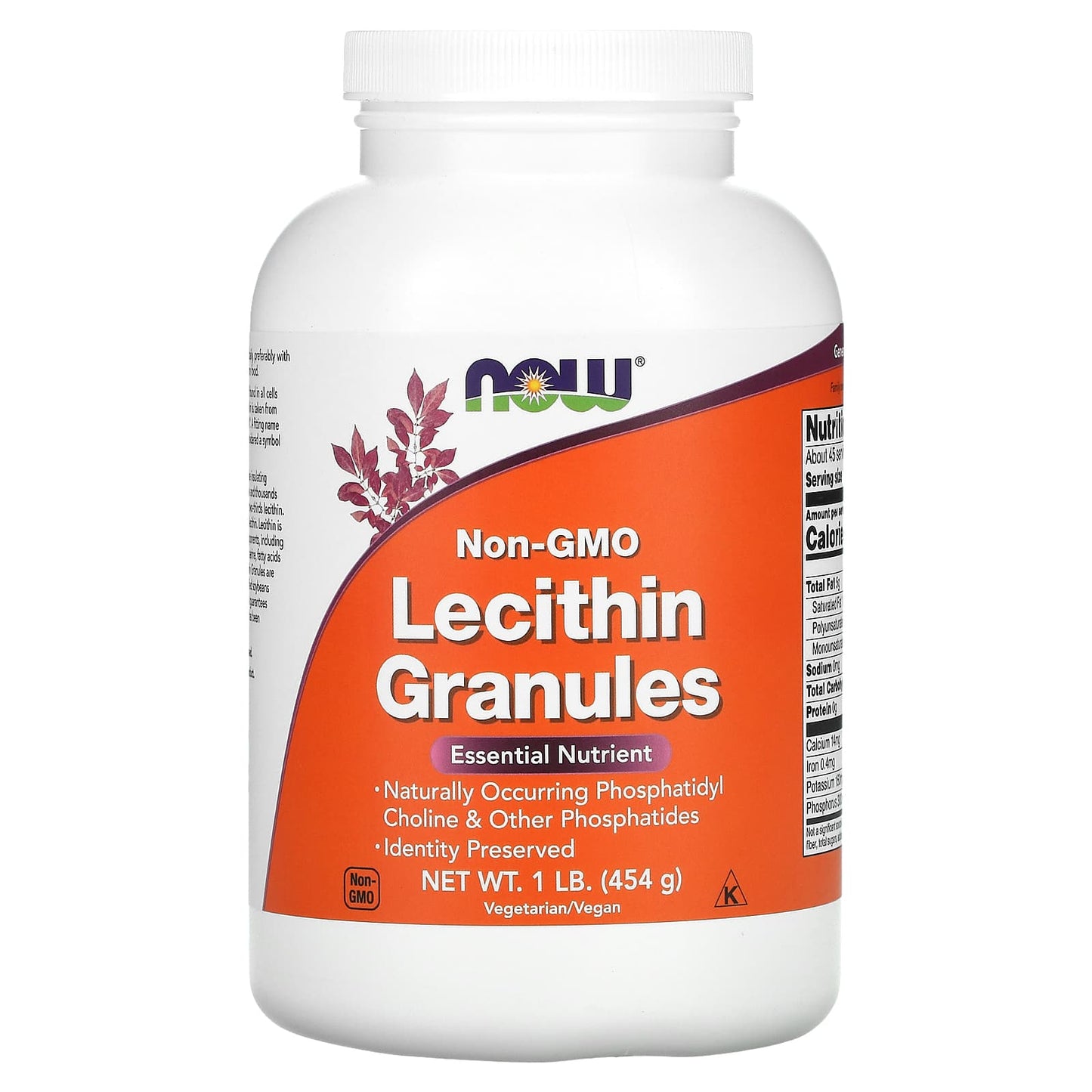 NOW Foods-Lecithin Granules-Non-GMO-1 lb (454 g)