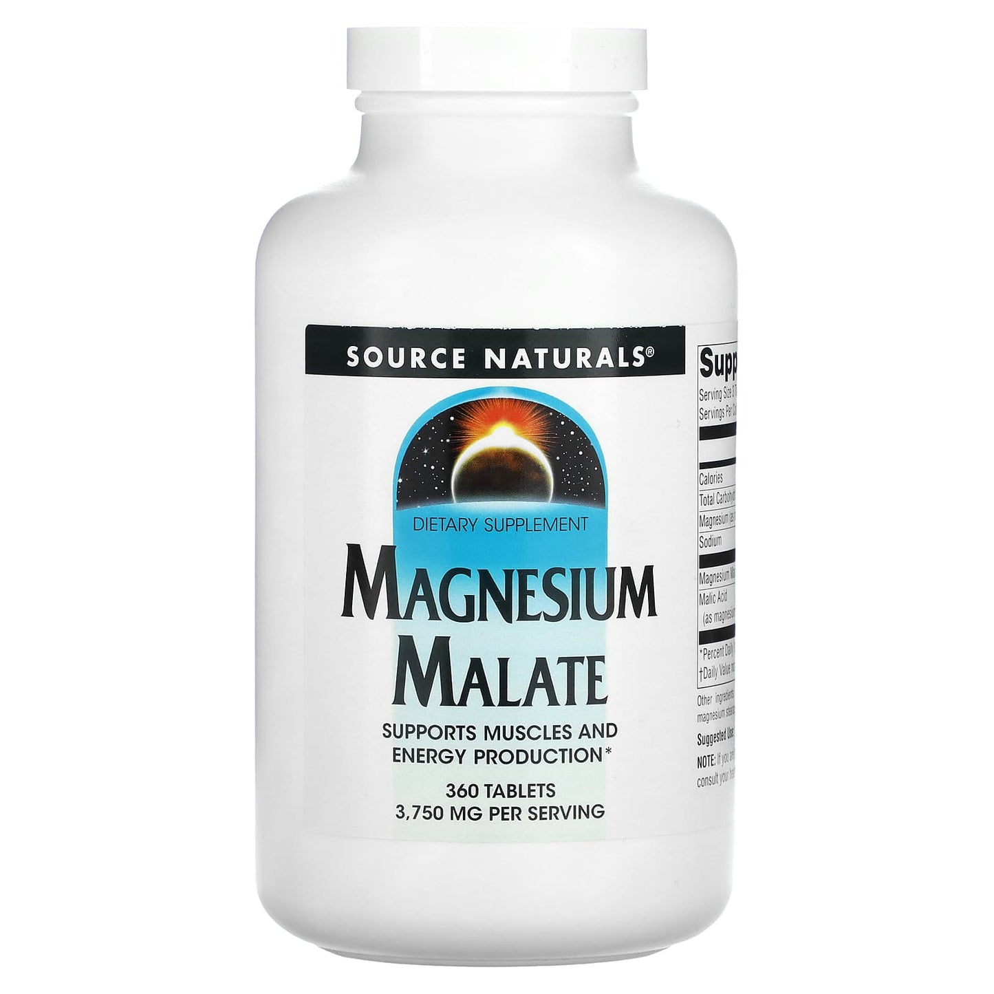 Source Naturals-Magnesium Malate-3,750 mg-360 Tablets (1,250 mg per Tablet)