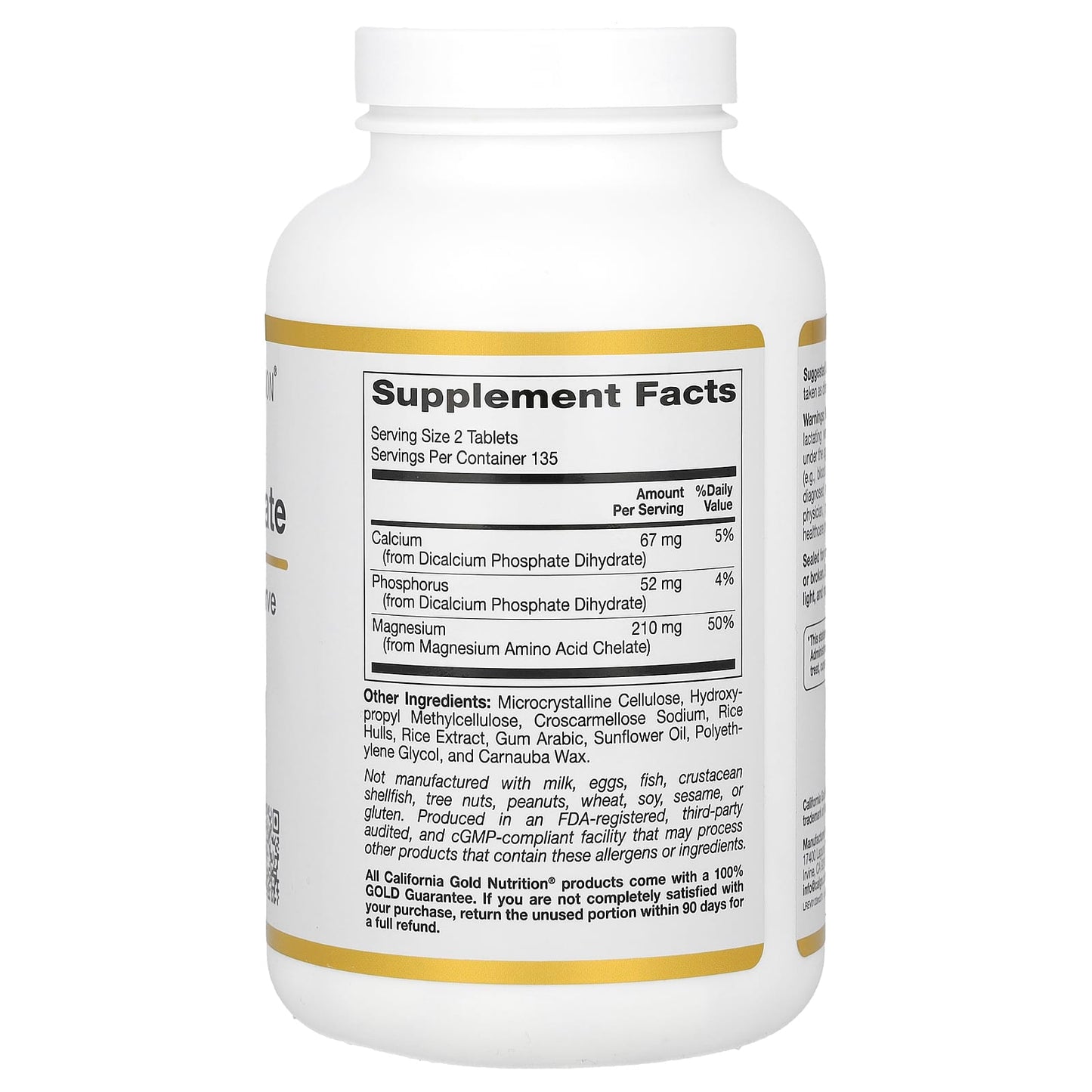 California Gold Nutrition, Magnesium Chelate, 210 mg, 270 Tablets