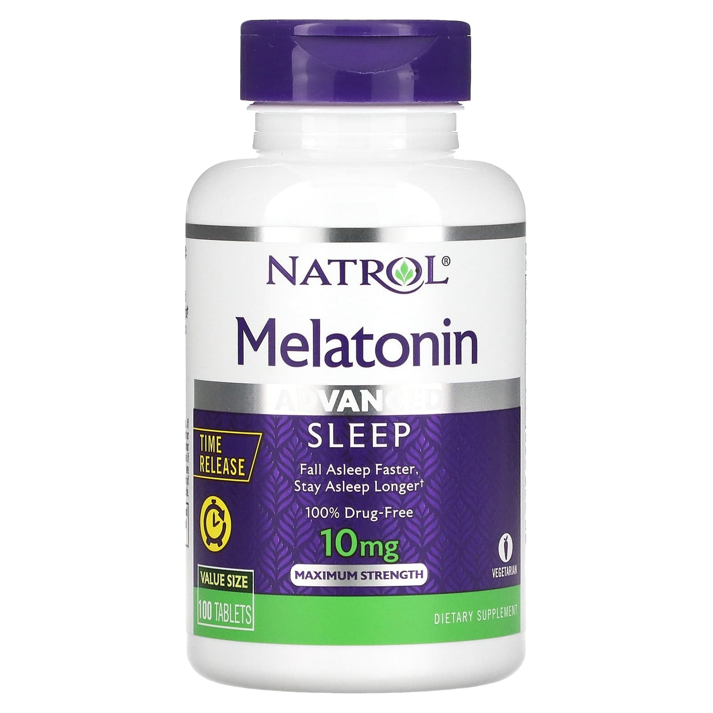 Natrol, Melatonin Sleep, Time Release, 10 mg, 100 Tablets