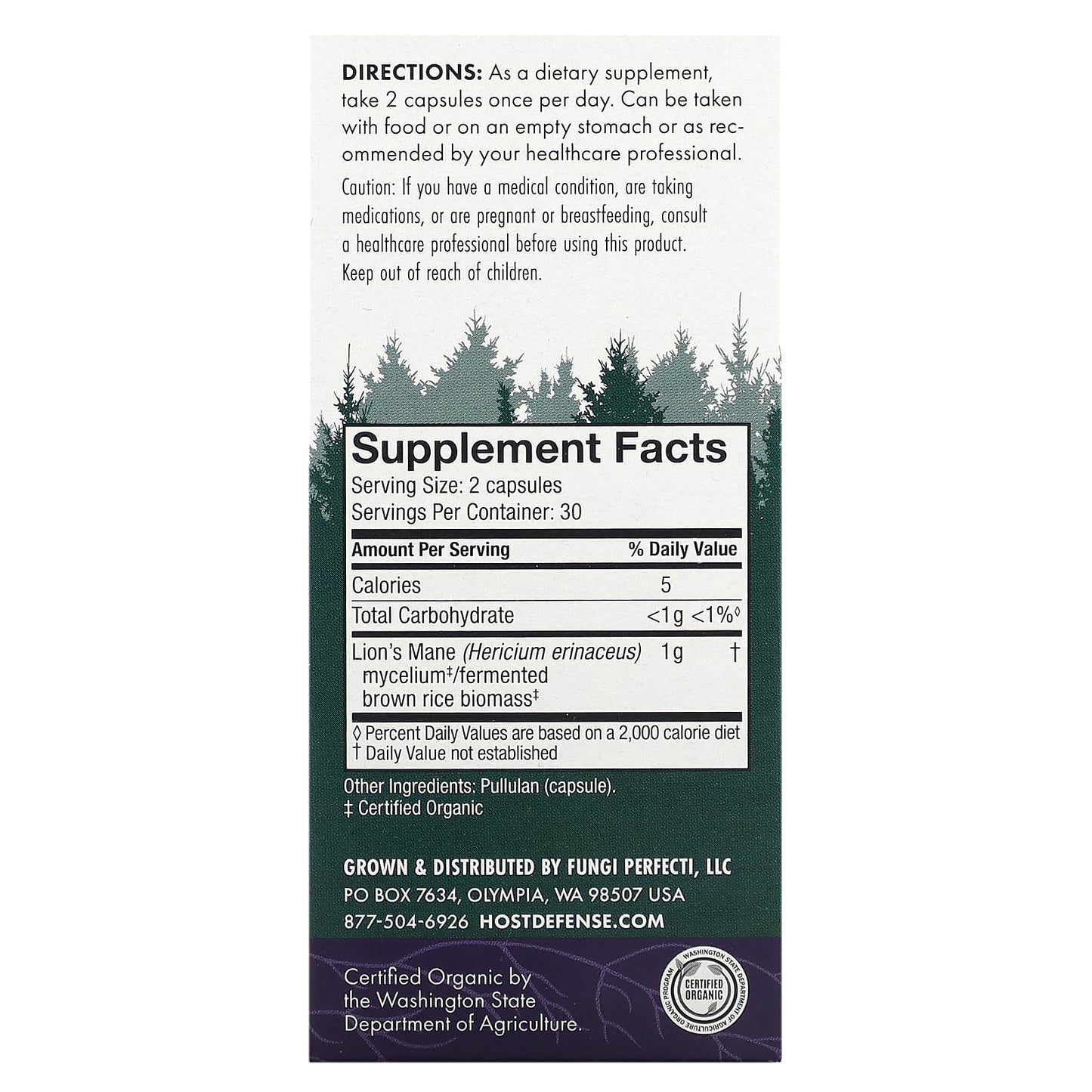 Fungi Perfecti, Mushrooms, Lion's Mane, 60 Capsules