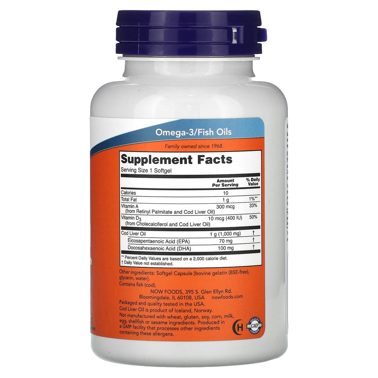 NOW Foods, Cod Liver Oil, Extra Strength, 1,000 mg, 90 Softgels
