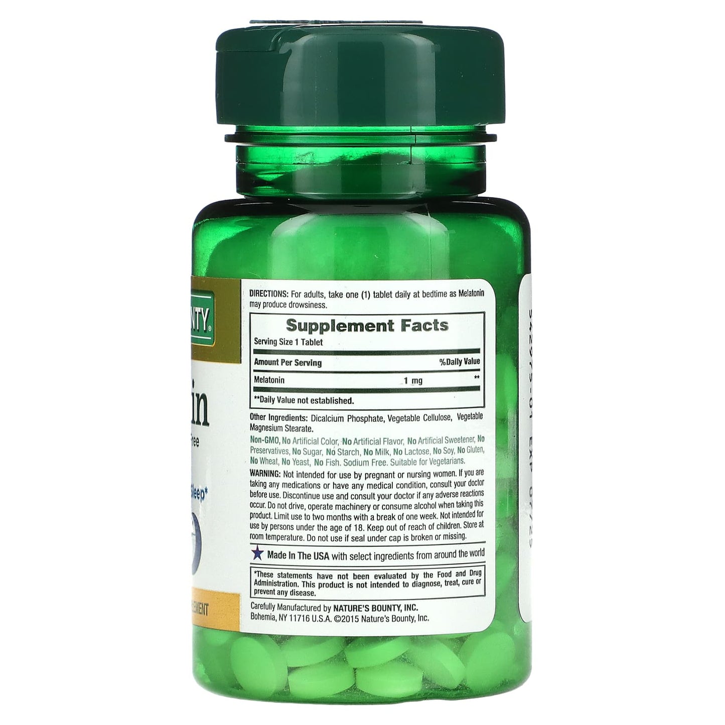Nature's Bounty, Melatonin, 1 mg, 180 Tablets