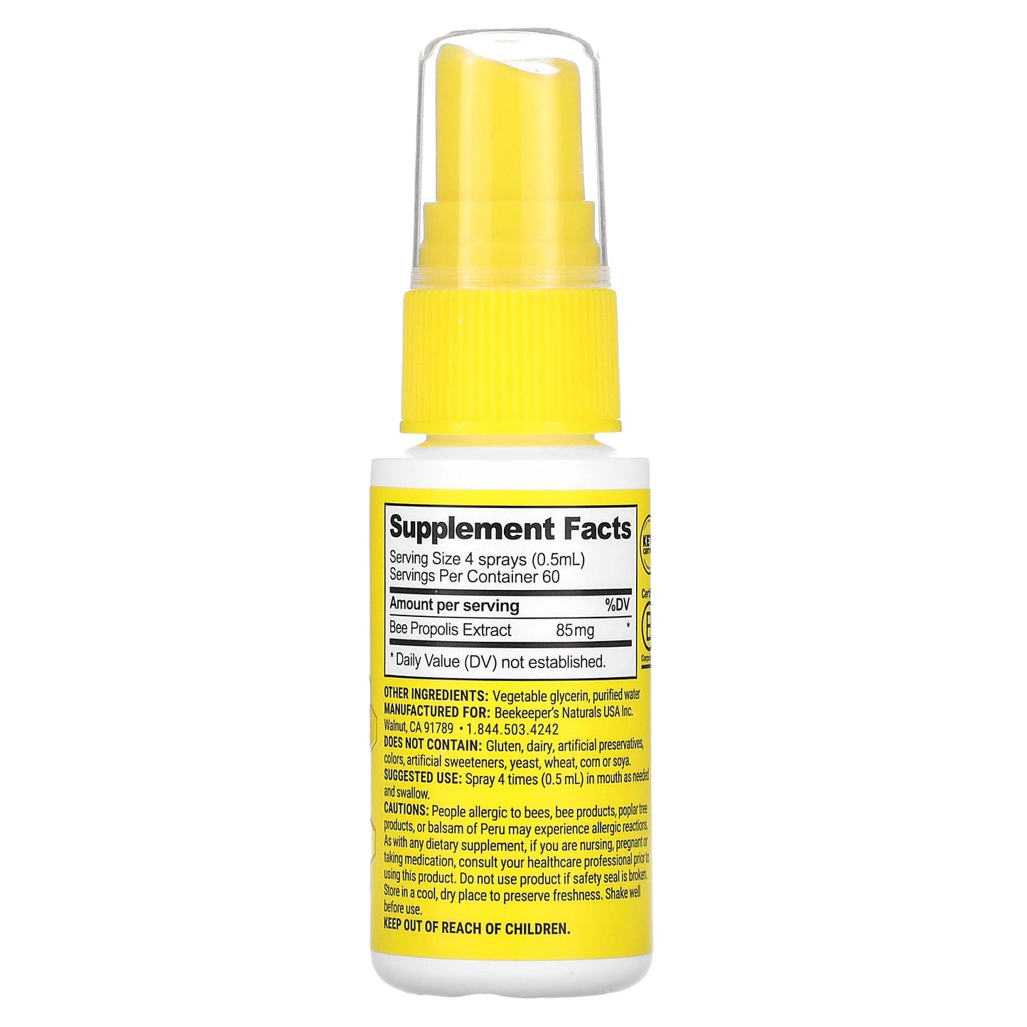 Beekeeper's Naturals, Propolis Immune Support, Daily Throat Spray, 1.06 fl oz (30 ml)