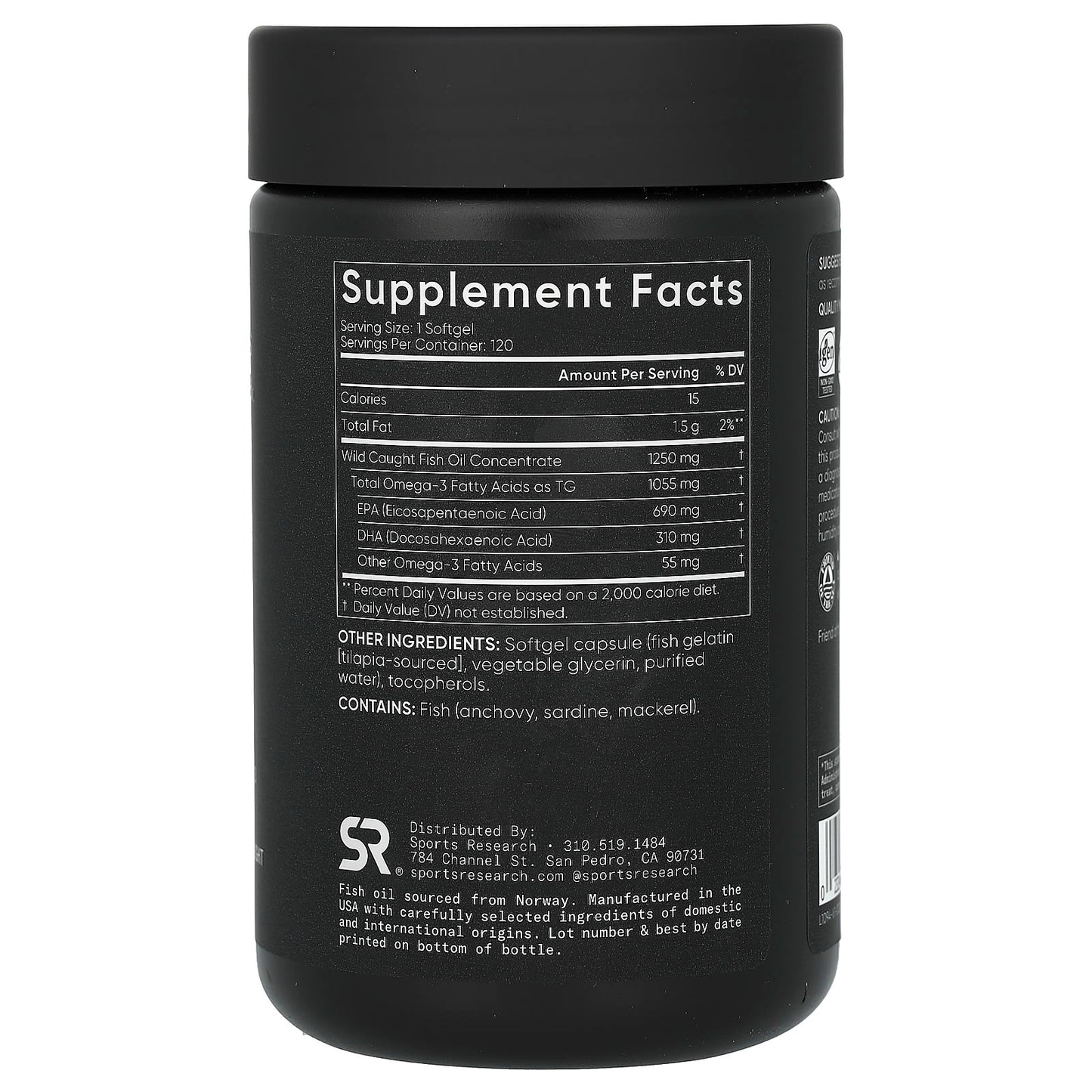 Sports Research, Omega-3 Fish Oil, Triple Strength, 120 Softgels