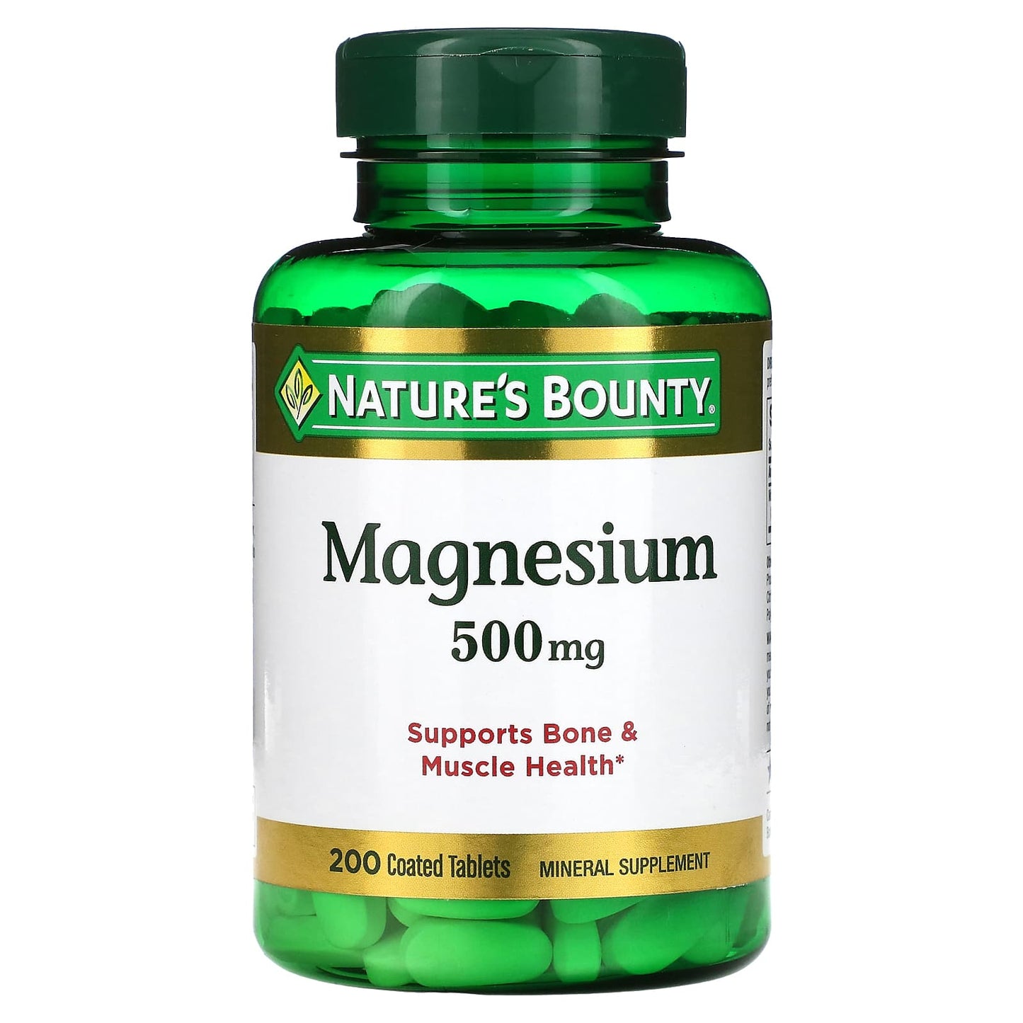 Nature's Bounty-Magnesium-500 mg-200 Coated Tablets