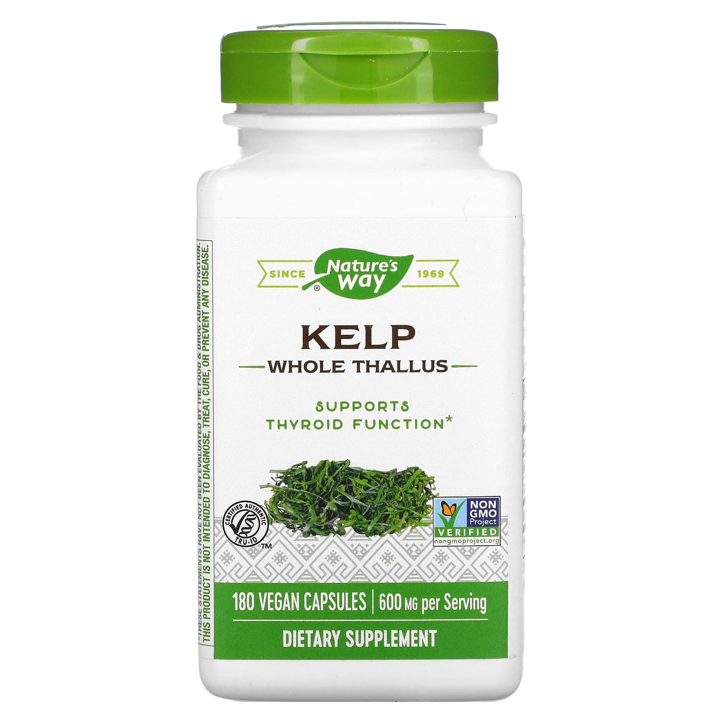 Nature's Way-Kelp-Whole Thallus-600 mg-180 Vegan Capsules