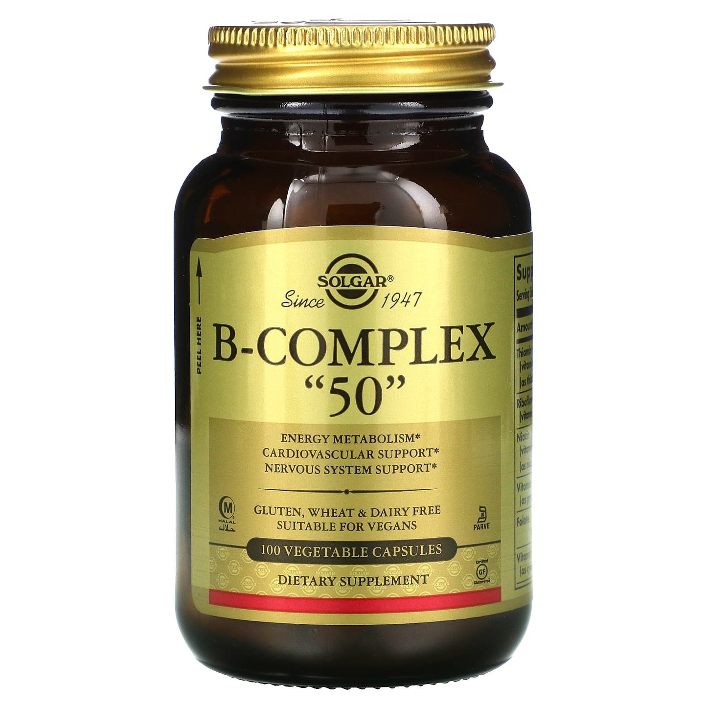 Solgar-B-Complex "50"-100 Vegetable Capsules
