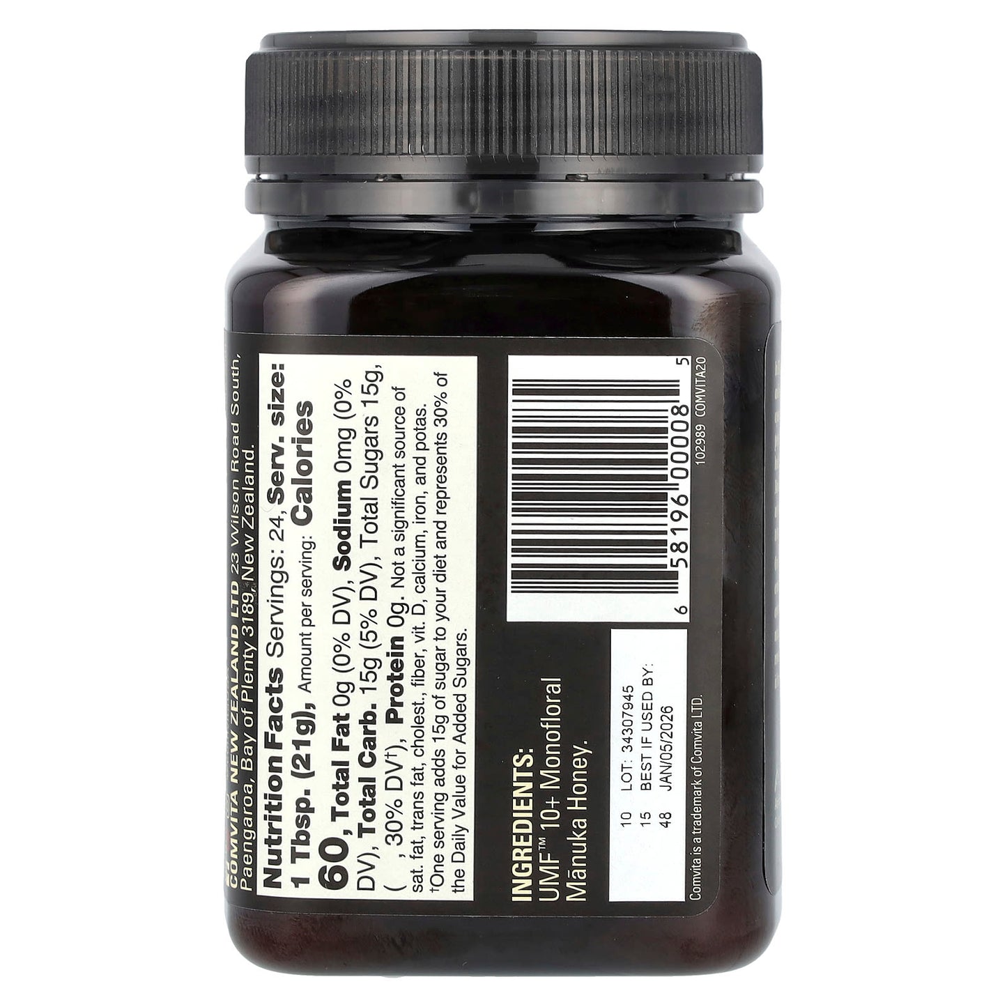 Comvita, Raw Manuka Honey, Certified UMF 10+ (MGO 263+), 17.6 oz (500 g)