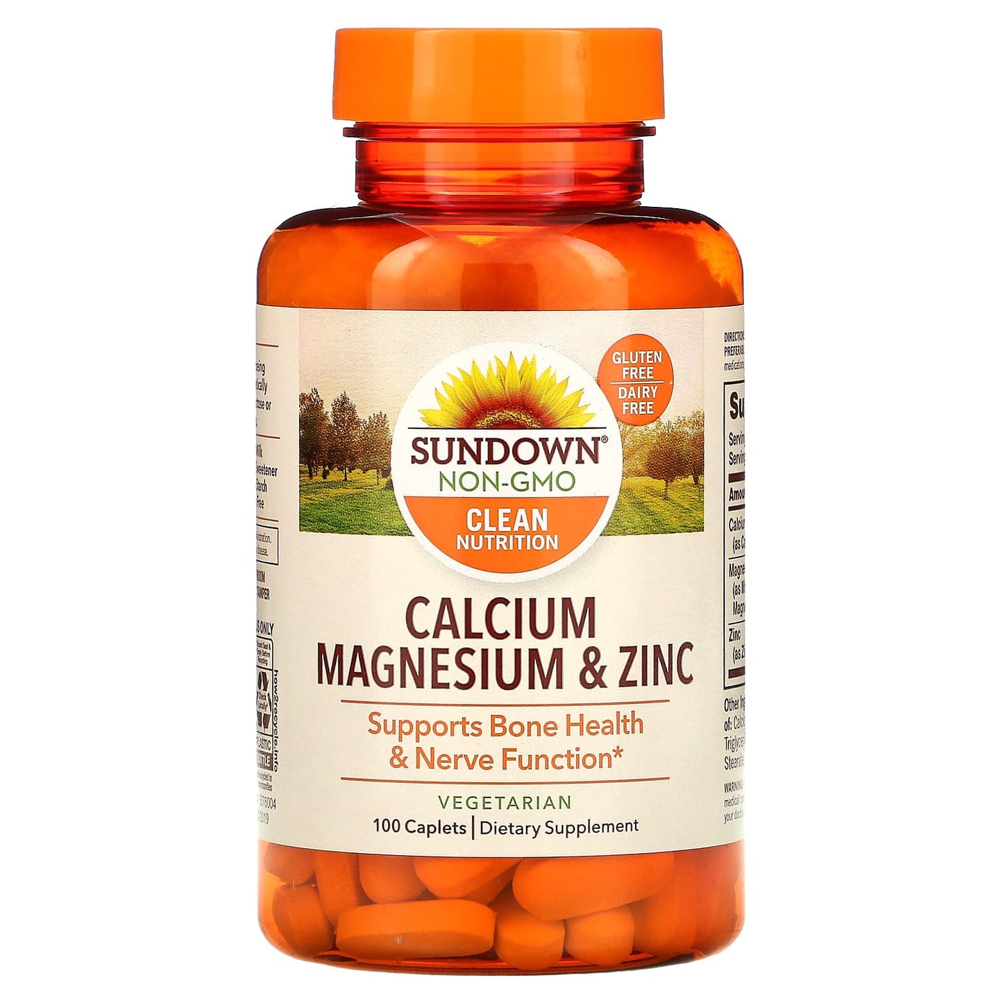 Sundown Naturals-Calcium-Magnesium & Zinc-100 Caplets