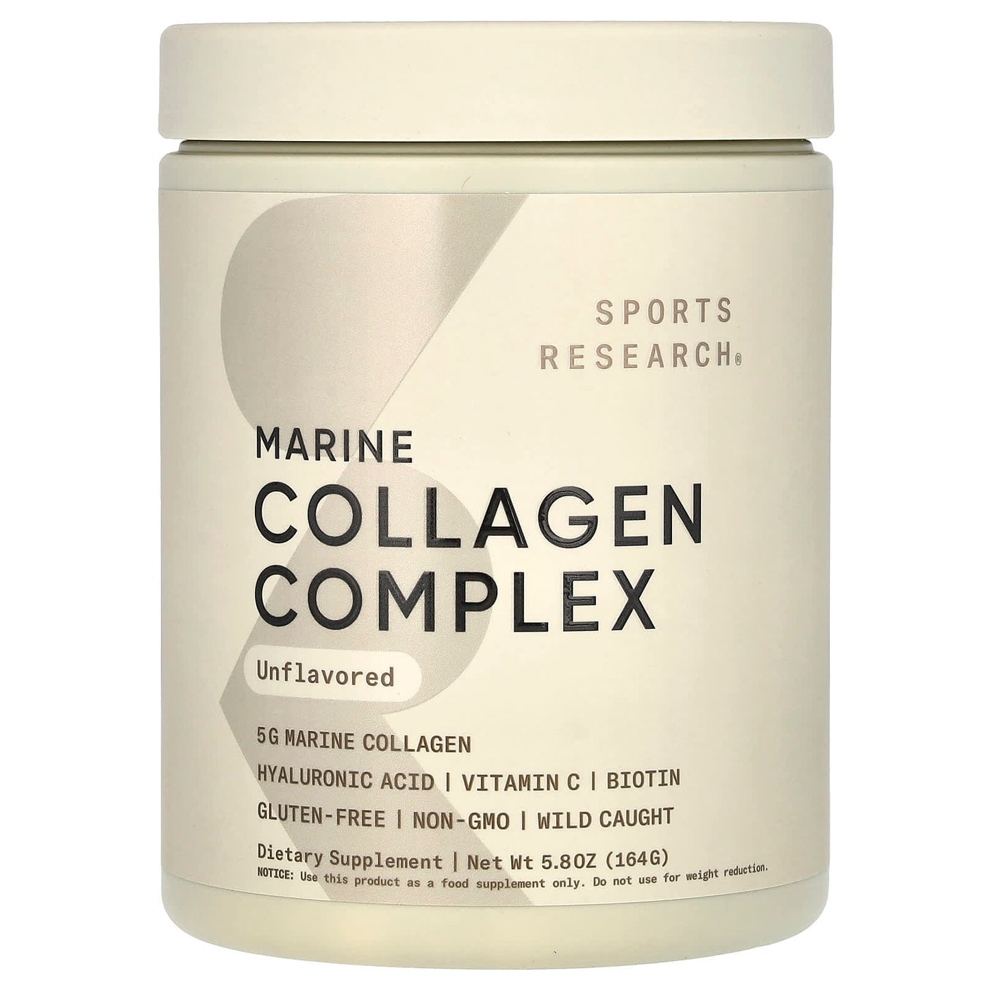 Sports Research-Marine Collagen Complex-Unflavored-5.8 oz (164 g)
