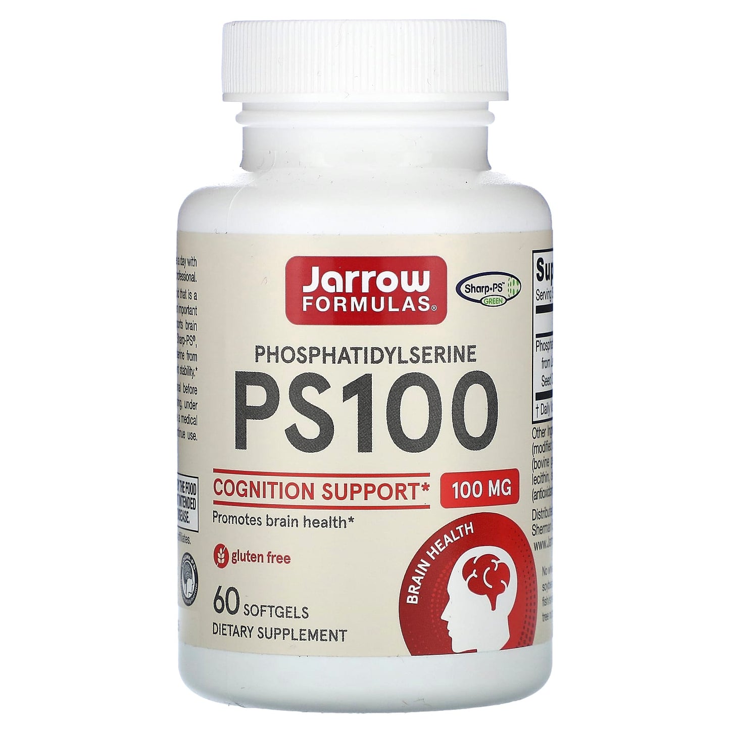 Jarrow Formulas-PS100-Phosphatidylserine-100 mg-60 Softgels