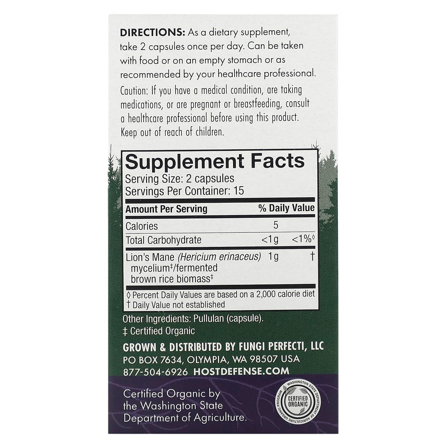 Fungi Perfecti, Mushrooms, Lion's Mane, 30 Capsules