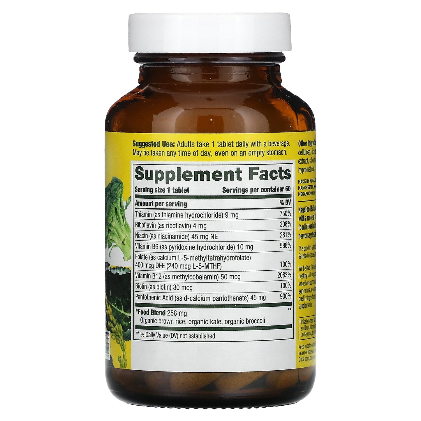 MegaFood, Balanced B Complex, 60 Tablets