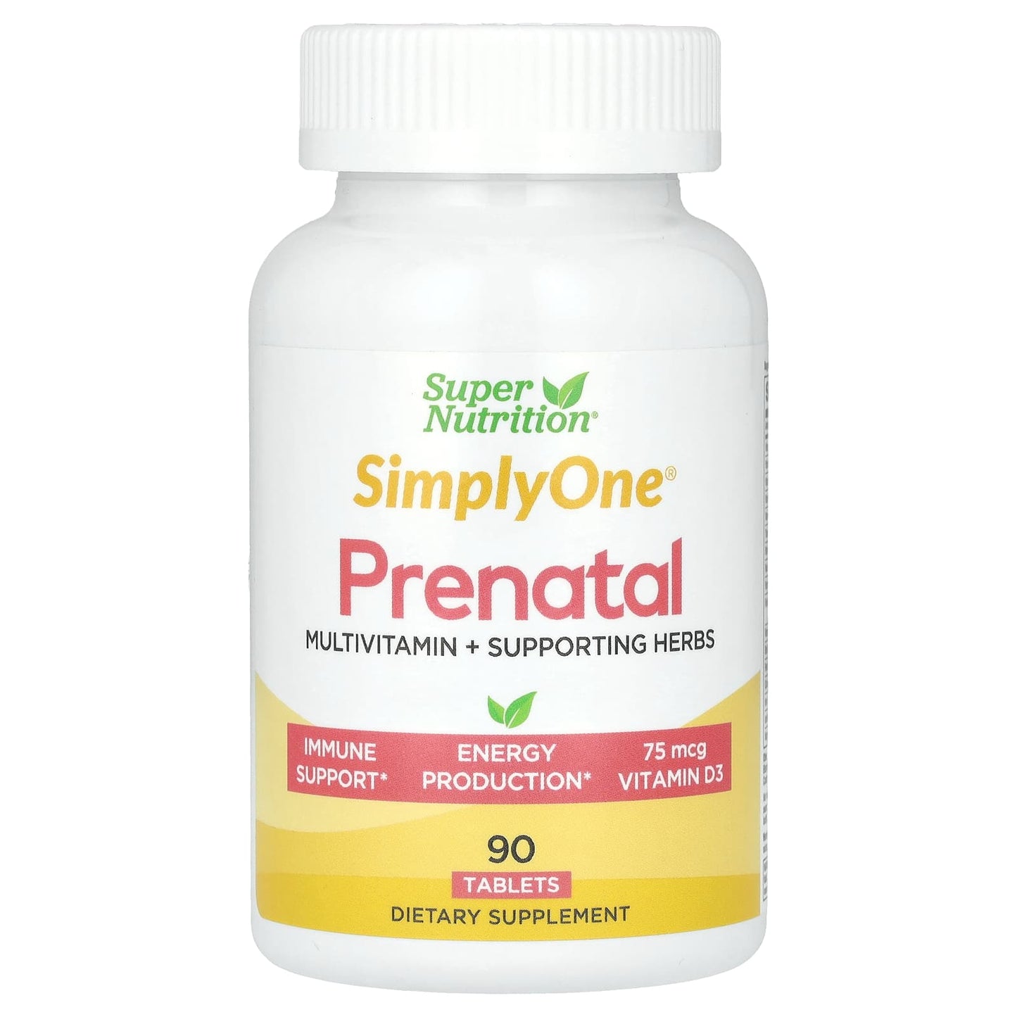 Super Nutrition-SimplyOne-Prenatal-Triple Power Multivitamins-90 Tablets