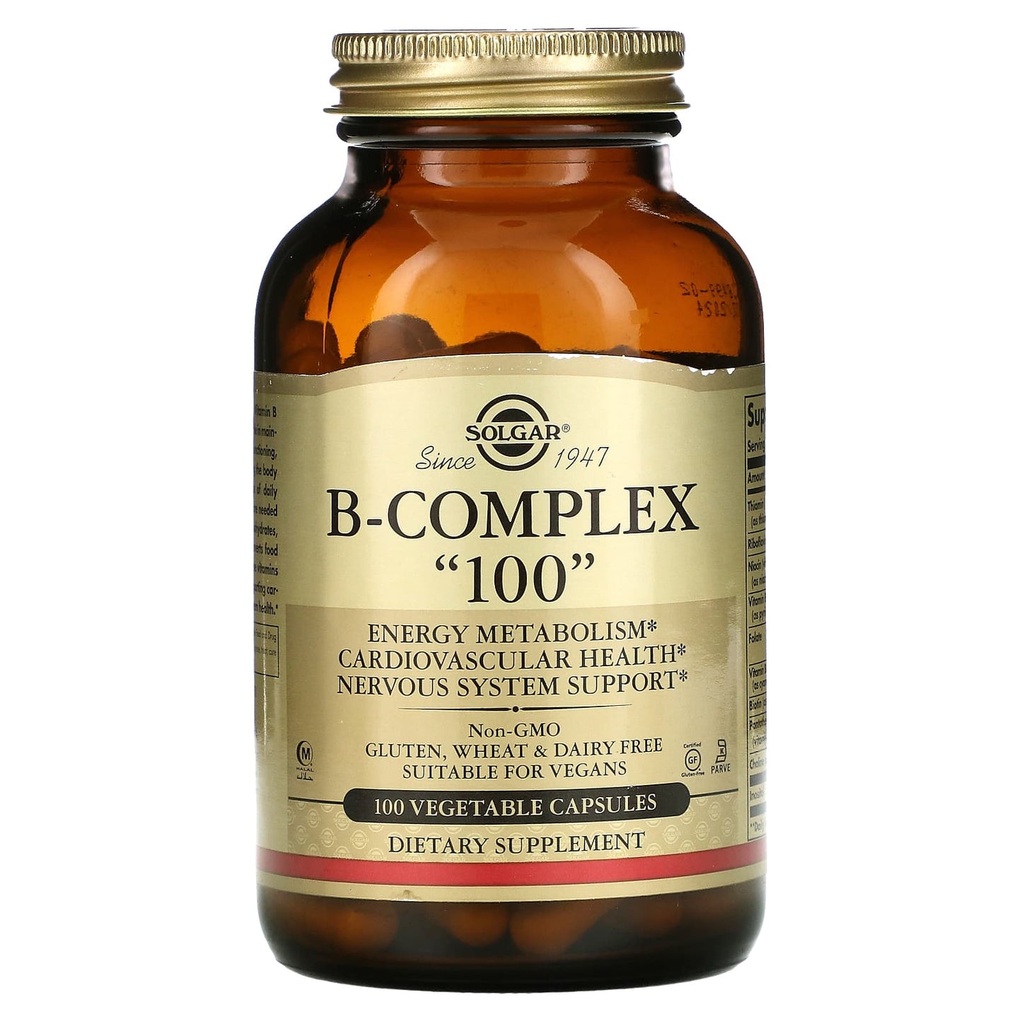 Solgar-B-Complex "100"-100 Vegetable Capsules