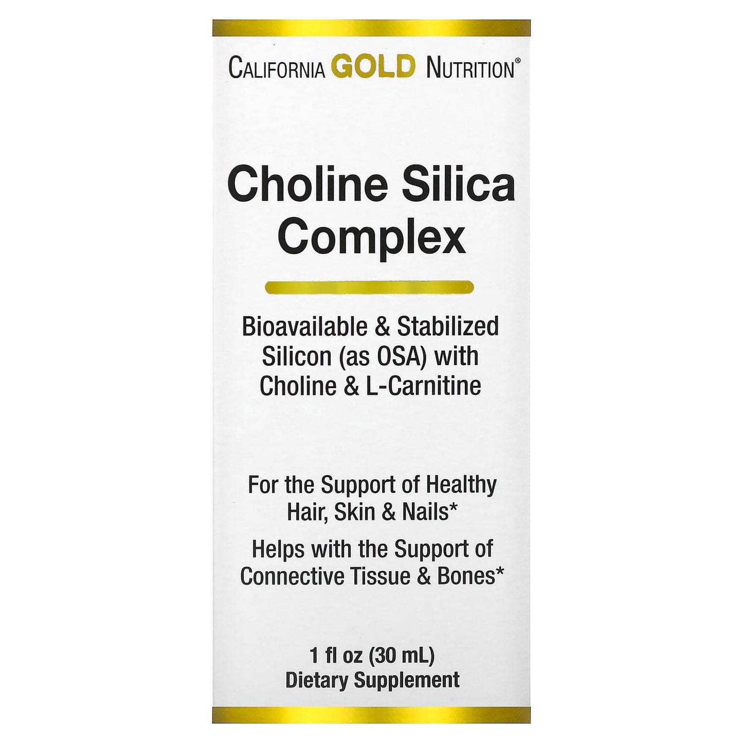 California Gold Nutrition-Choline Silica Complex-1 fl oz (30 ml)