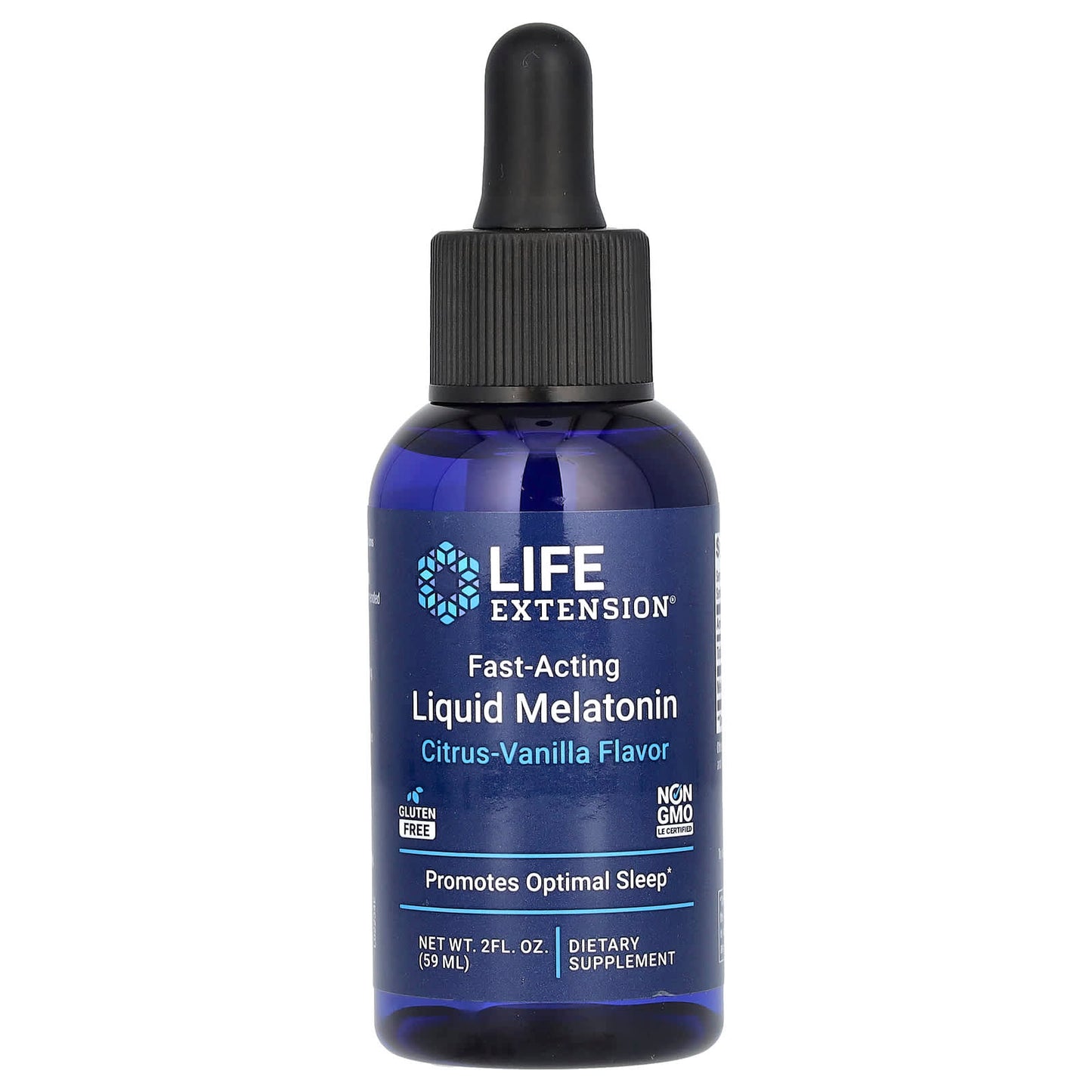 Life Extension-Fast-Acting Liquid Melatonin-Citrus-Vanilla-2 fl oz (59 ml)