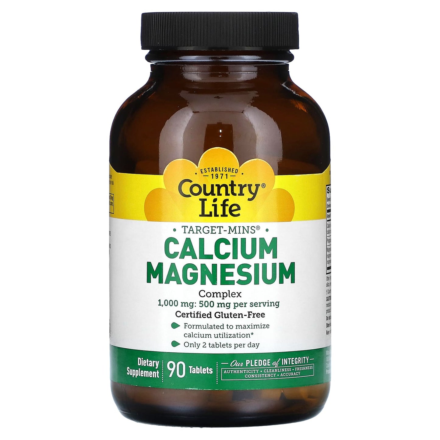 Country Life-Target-Mins Calcium Magnesium Complex-90 Tablets