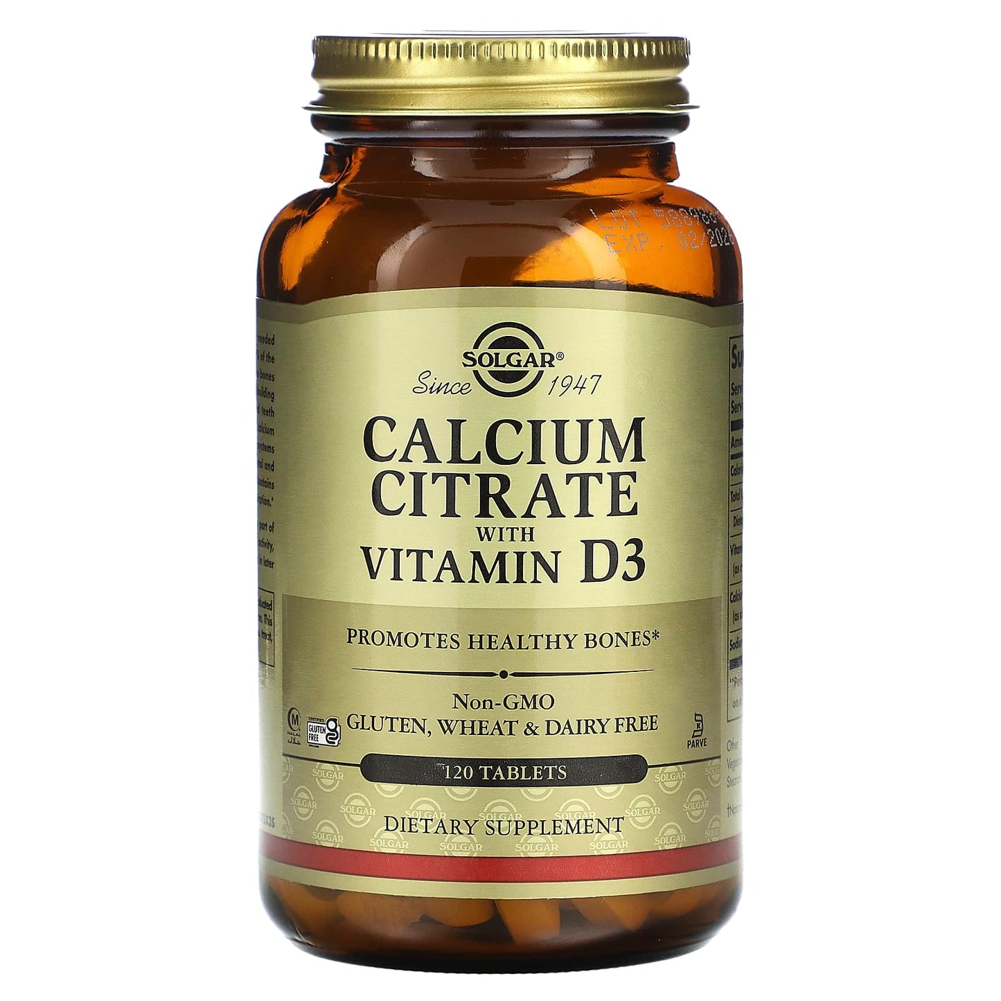 Solgar-Calcium Citrate with Vitamin D3-120 Tablets