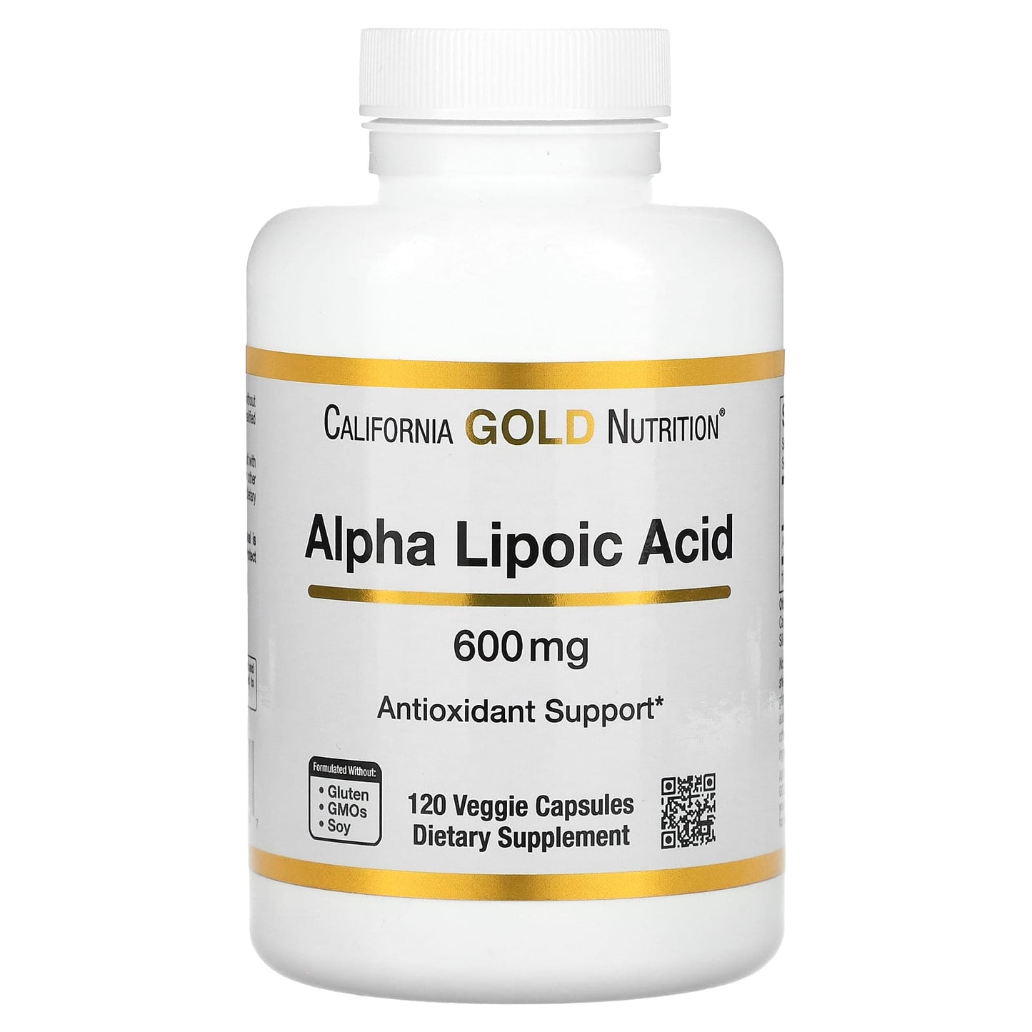 California Gold Nutrition-Alpha Lipoic Acid-600 mg-120 Veggie Capsules