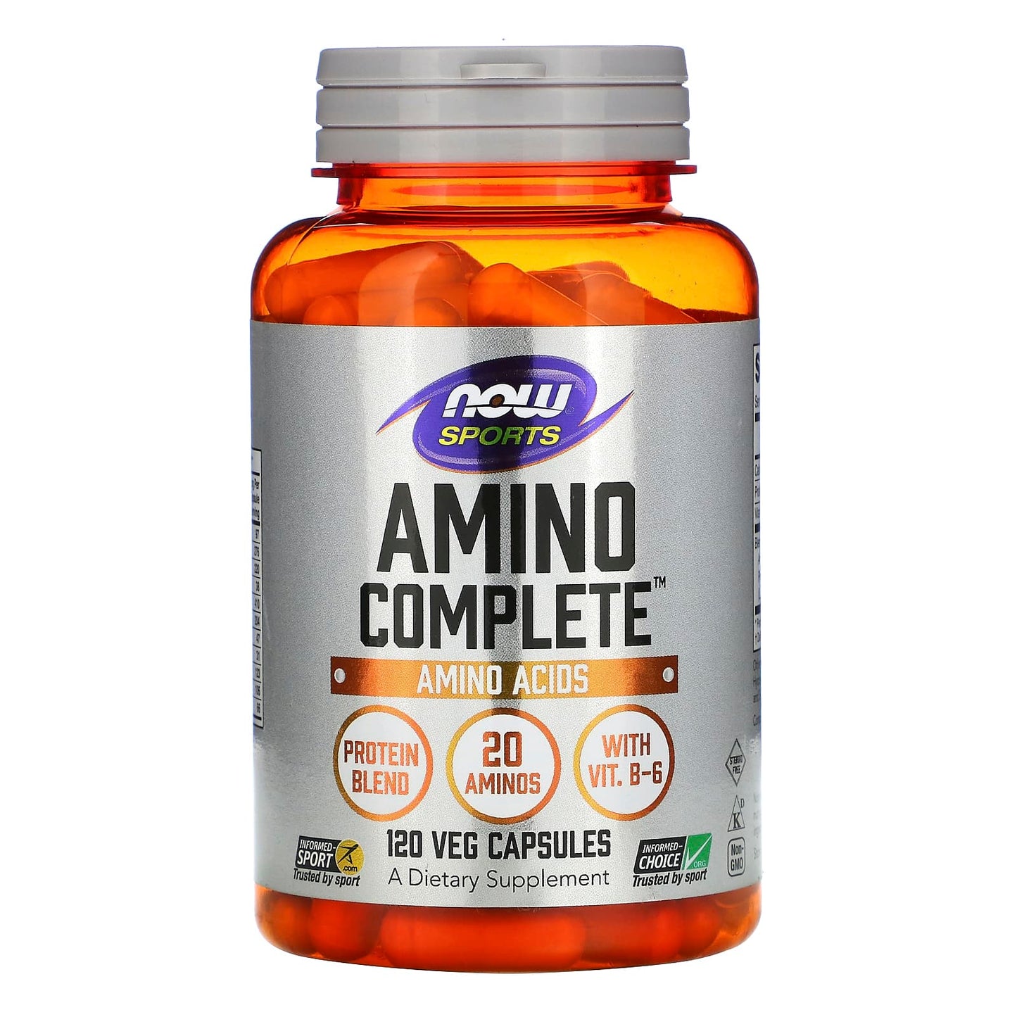 NOW Foods-Sports-Amino Complete-Amino Acids-120 Veg Capsules