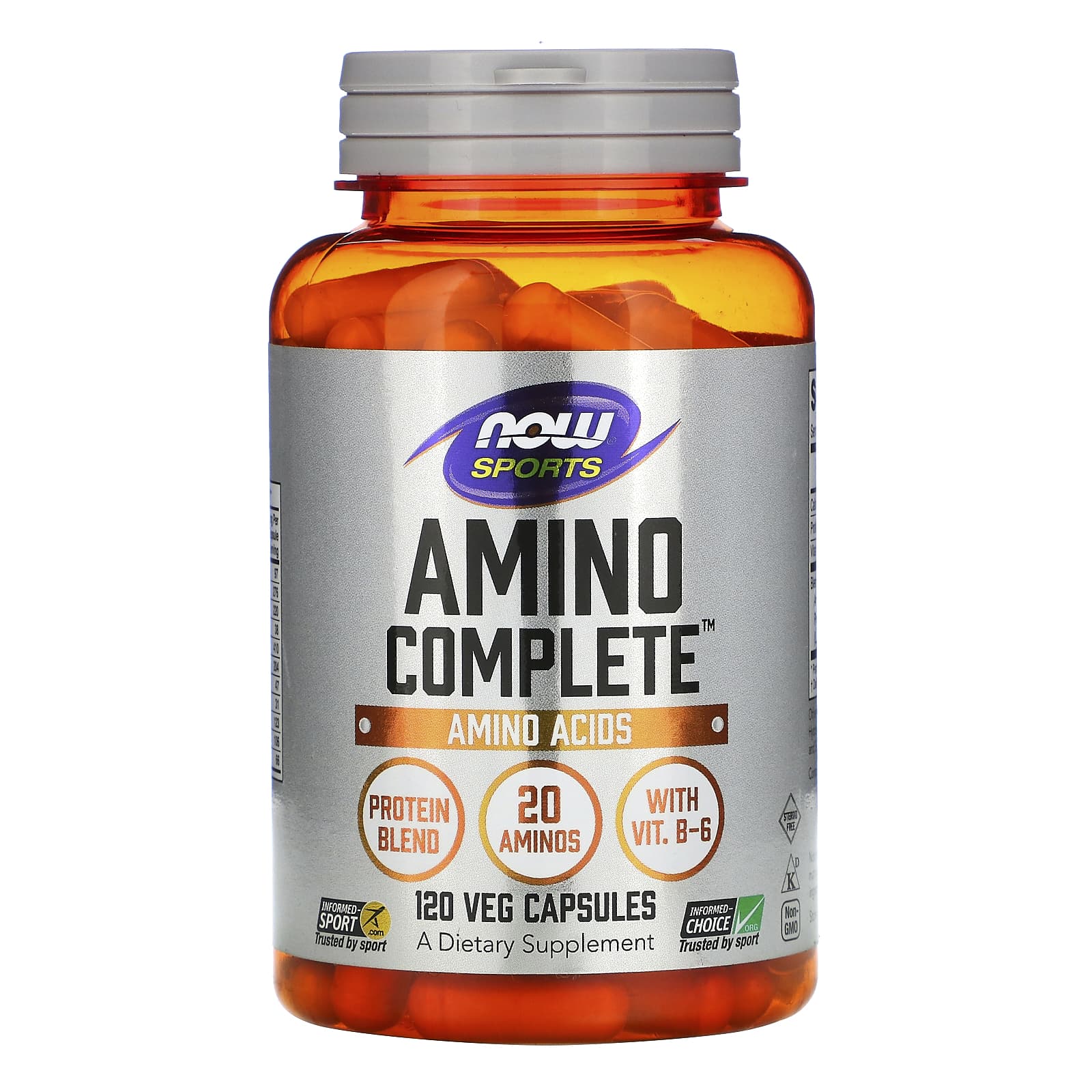 NOW Foods-Sports-Amino Complete-Amino Acids-120 Veg Capsules