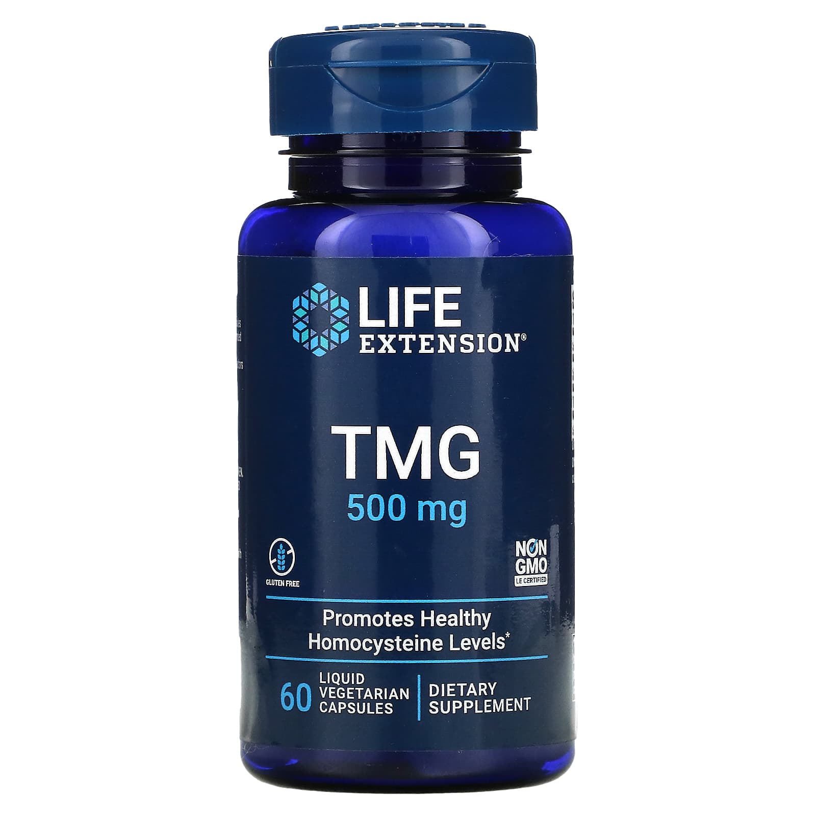 Life Extension-TMG-500 mg-60 Liquid Vegetarian Capsules