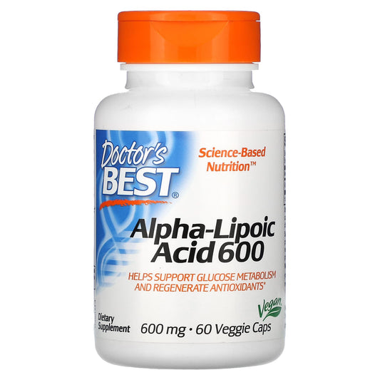 Doctor's Best-Alpha-Lipoic Acid 600-600 mg-60 Veggie Caps