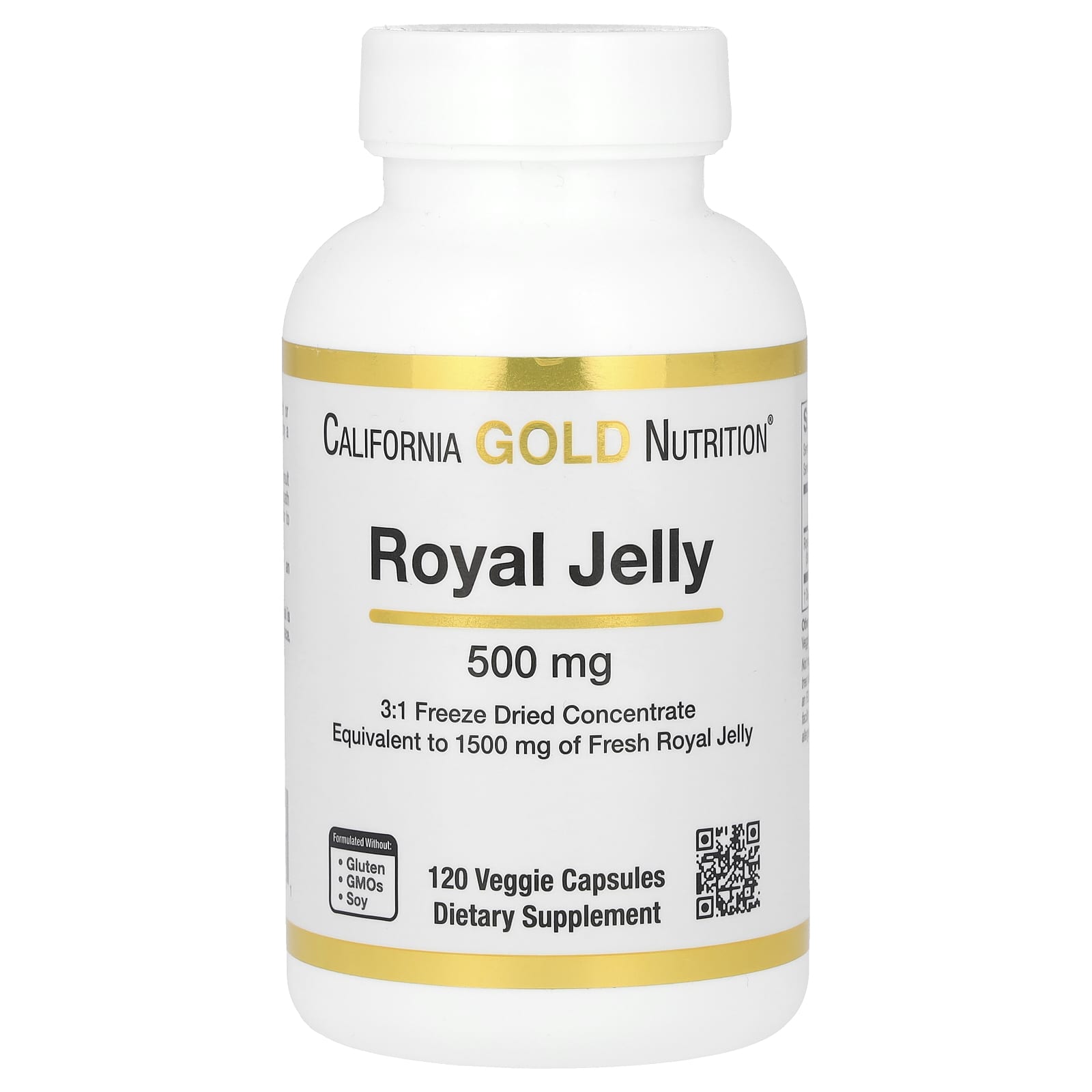 California Gold Nutrition-Royal Jelly-500 mg-120 Veggie Capsules
