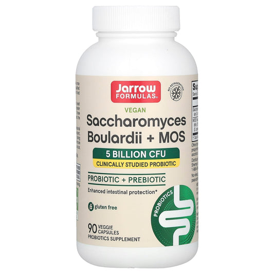 Jarrow Formulas-Vegan Saccharomyces Boulardii + MOS-5 Billion CFU-90 Veggie Capsules