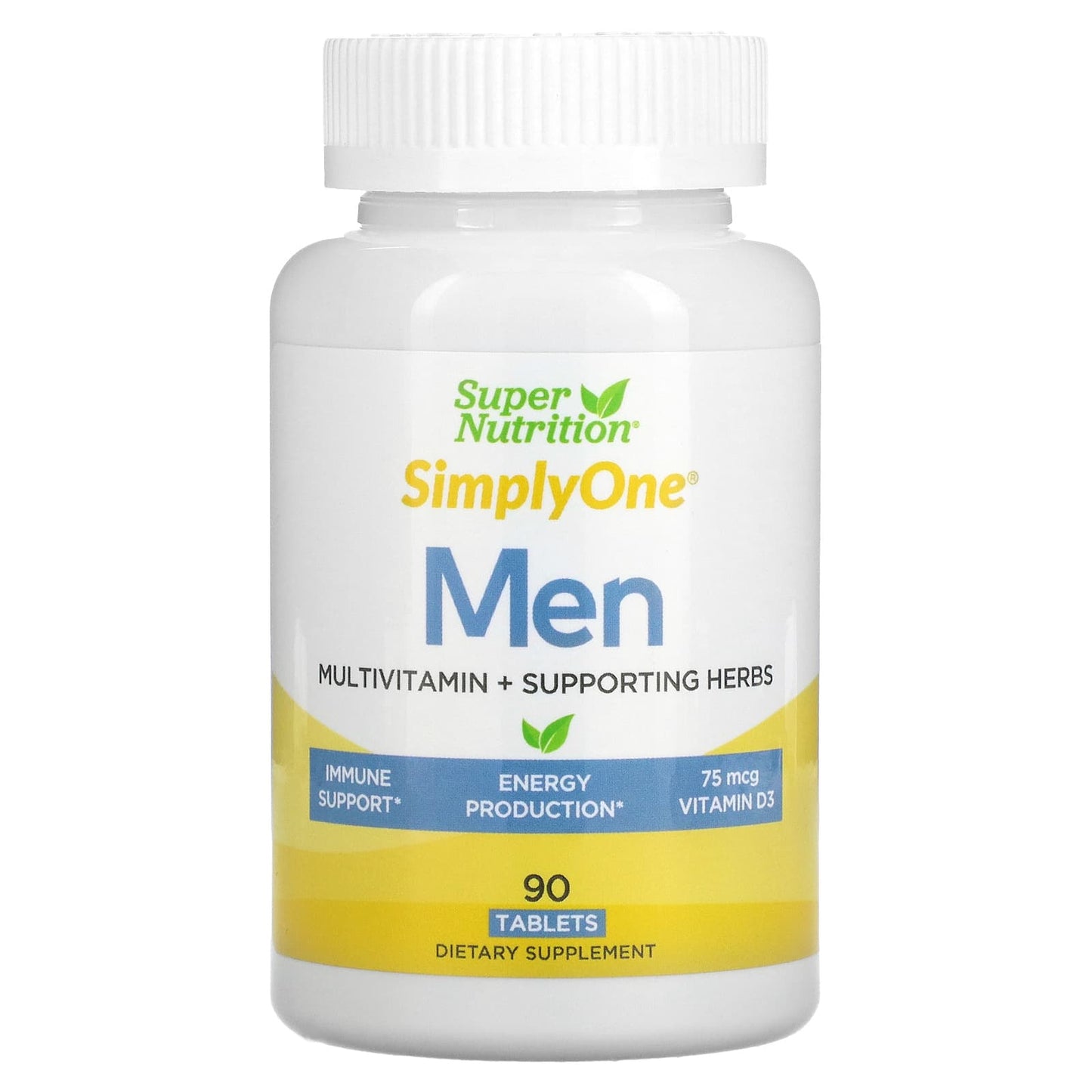 Super Nutrition-SimplyOne-Men's Multivitamin + Supporting Herbs-90 Tablets