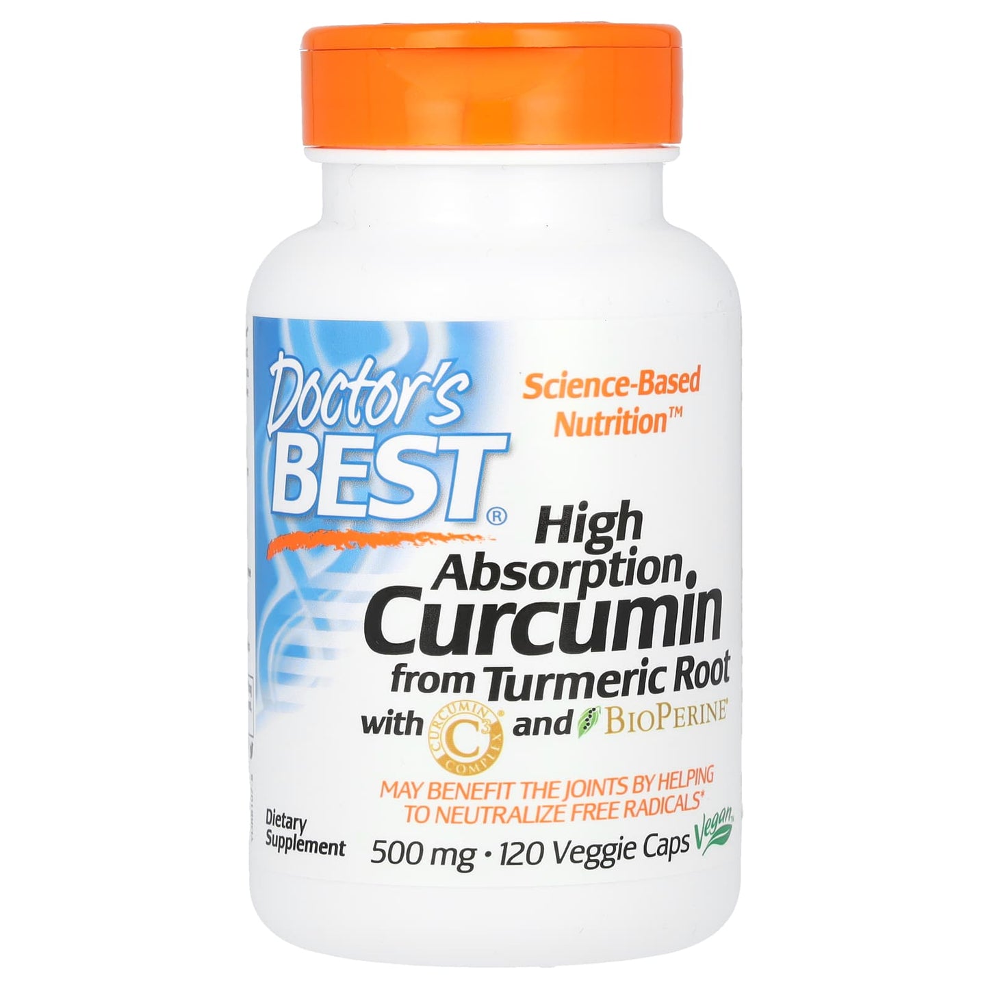 Doctor's Best-High Absorption Curcumin-1,000 mg-120 Veggie Caps (500 mg Per Capsule)