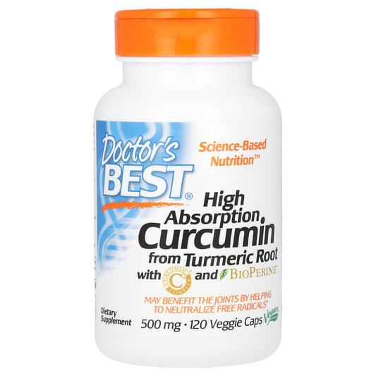 Doctor's Best-High Absorption Curcumin-1,000 mg-120 Veggie Caps (500 mg Per Capsule)