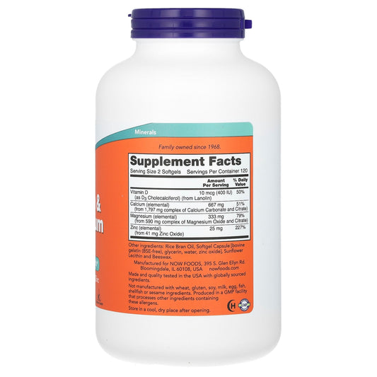 NOW Foods, Calcium & Magnesium, 240 Softgels